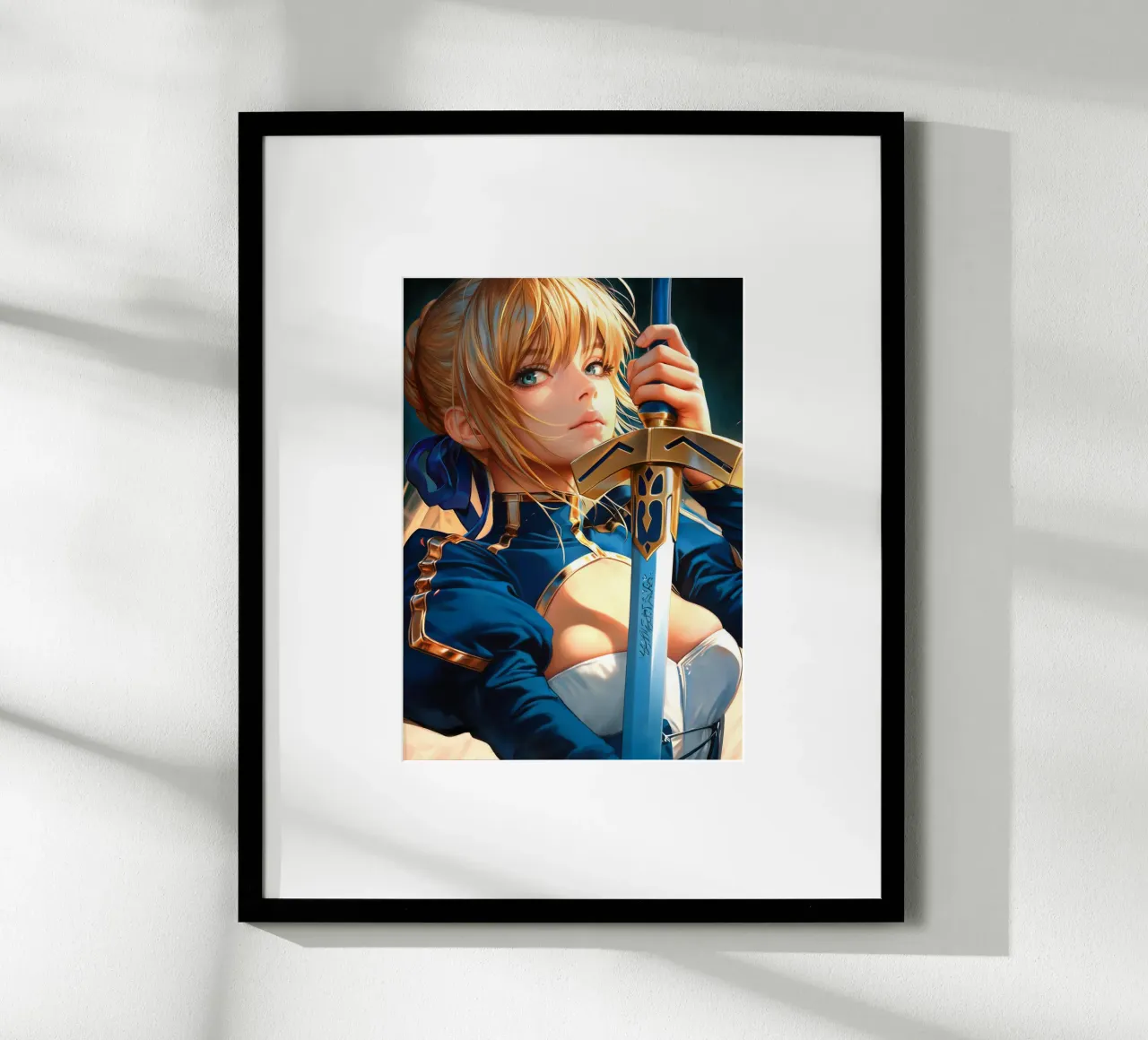 Saber Excalibur Morgan Knight Fate Series Anime poster de Stellar Creative