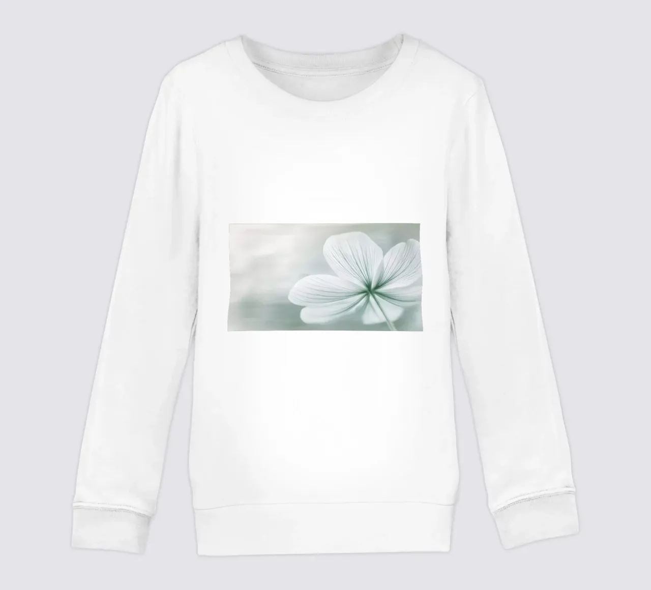 Fiore bianco e verde felpa bambino da Imagine