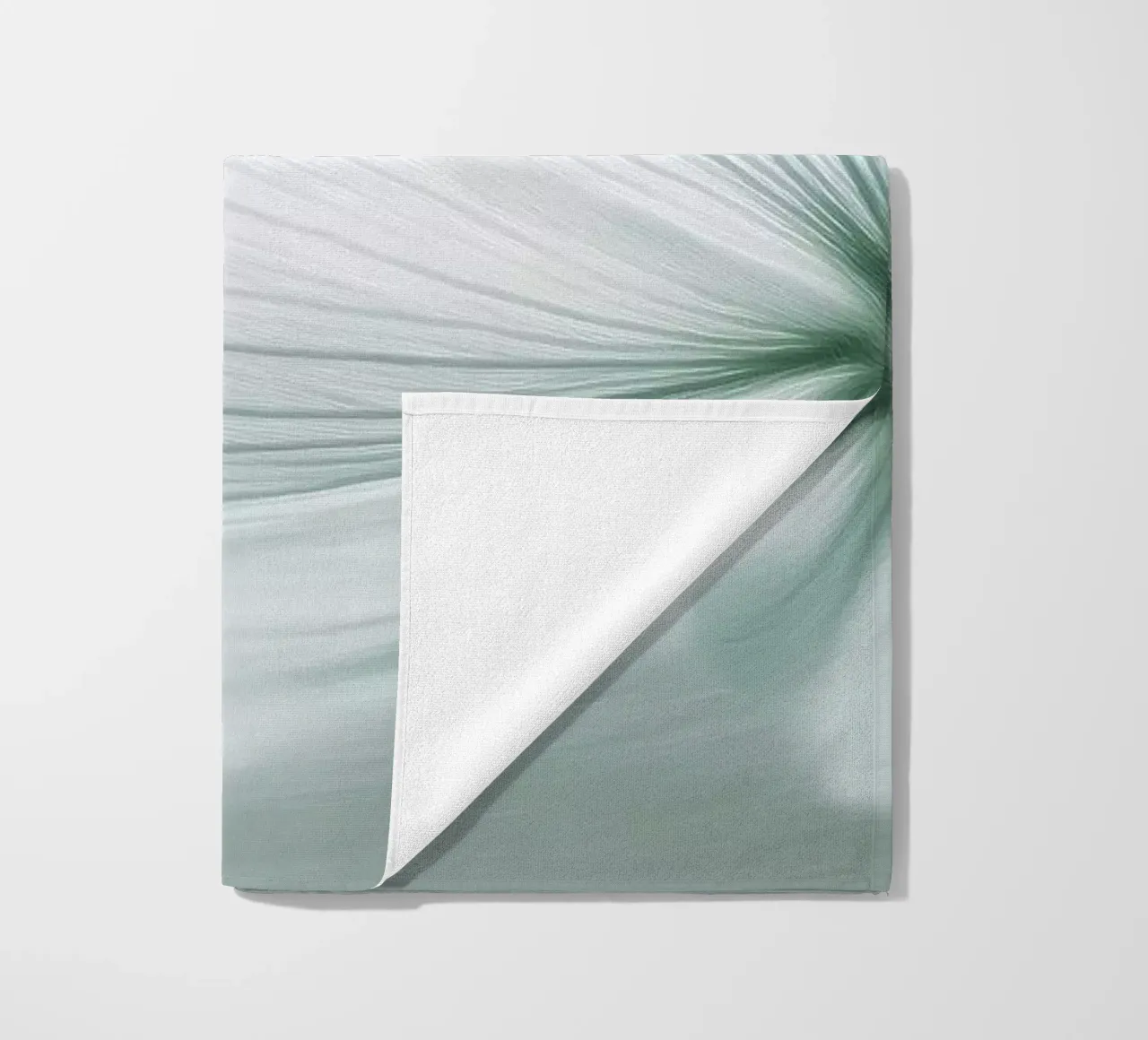 Fiore bianco e verde telo mare da Imagine