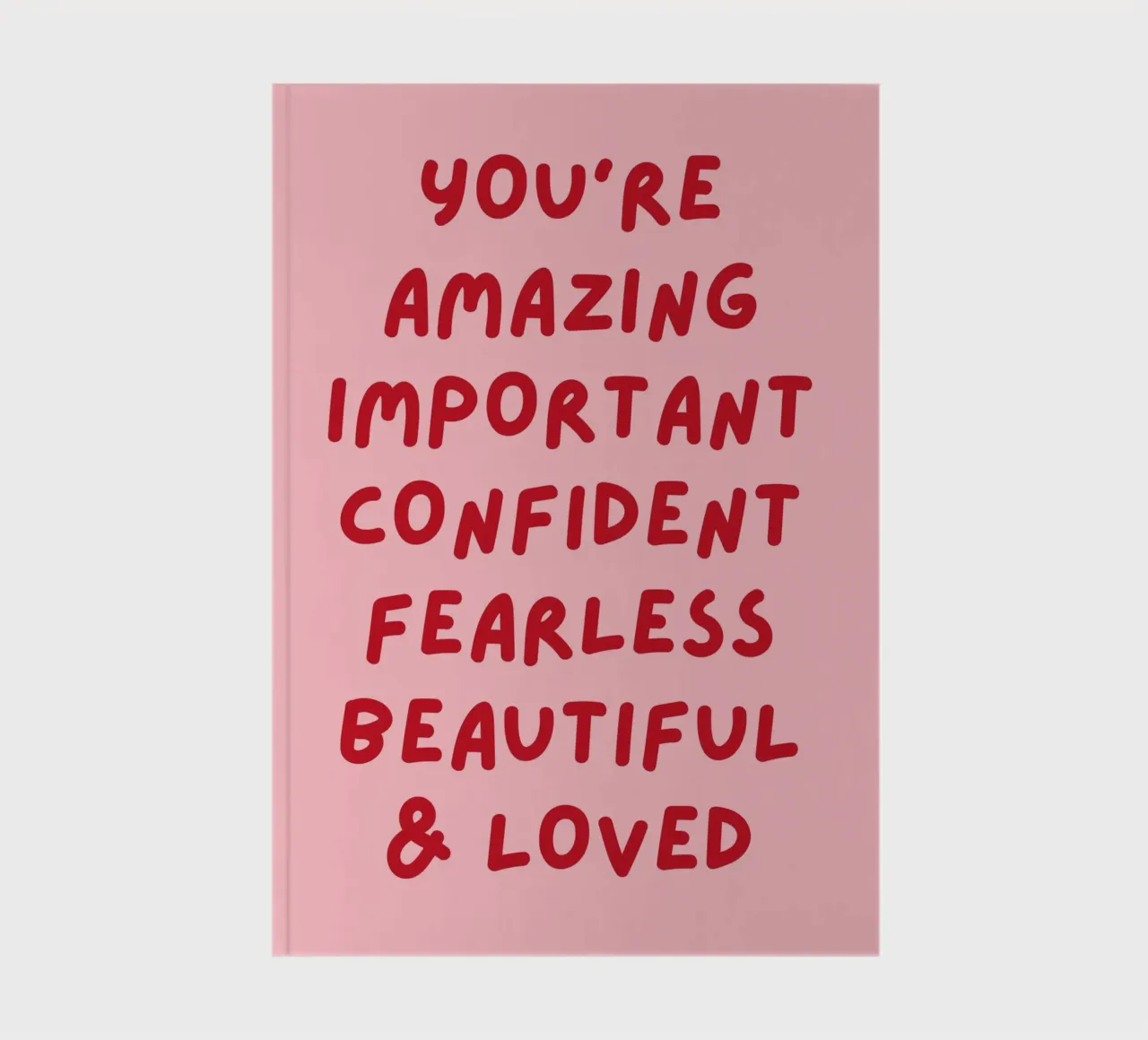 Positieve Affirmatie Quote Print - Motiverende Zelf Liefde notitieboek van The Art Club