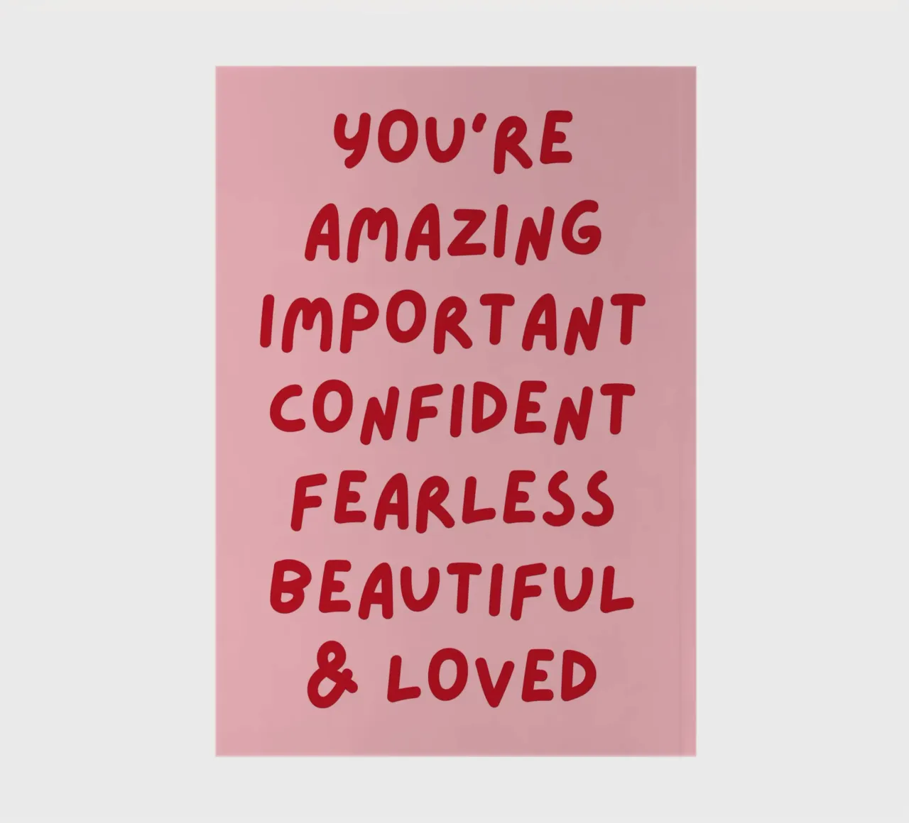 Positieve Affirmatie Quote Print - Motiverende Zelf Liefde notitieboek van The Art Club