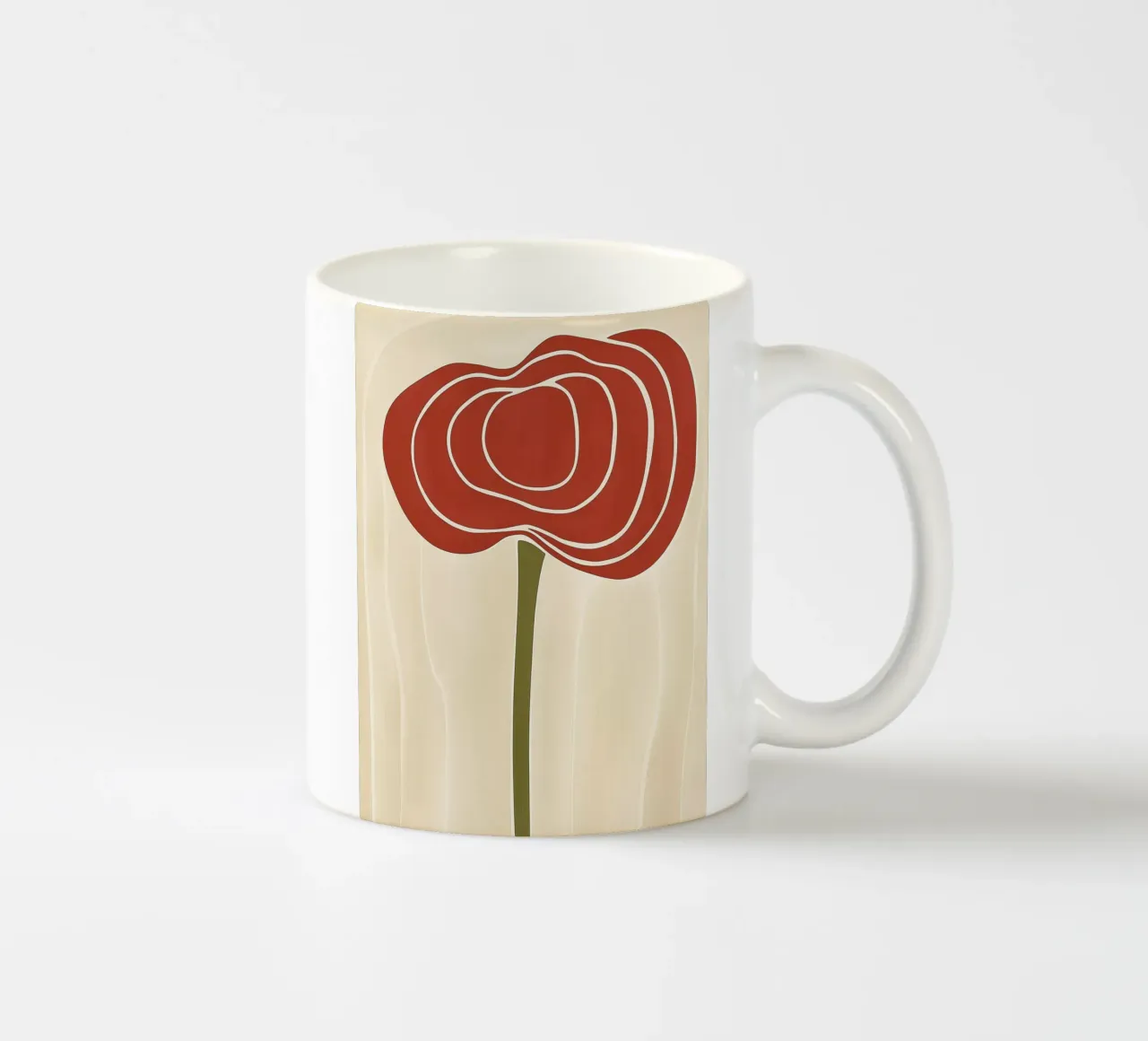 Fiore rosso astratto tazza in ceramica da Imagine
