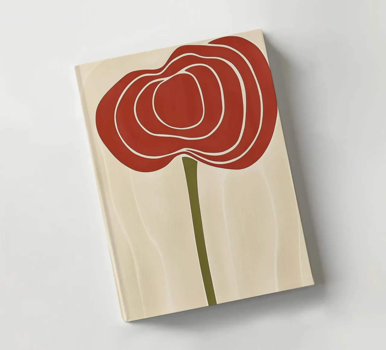Red flower abstract notebook by Imagine