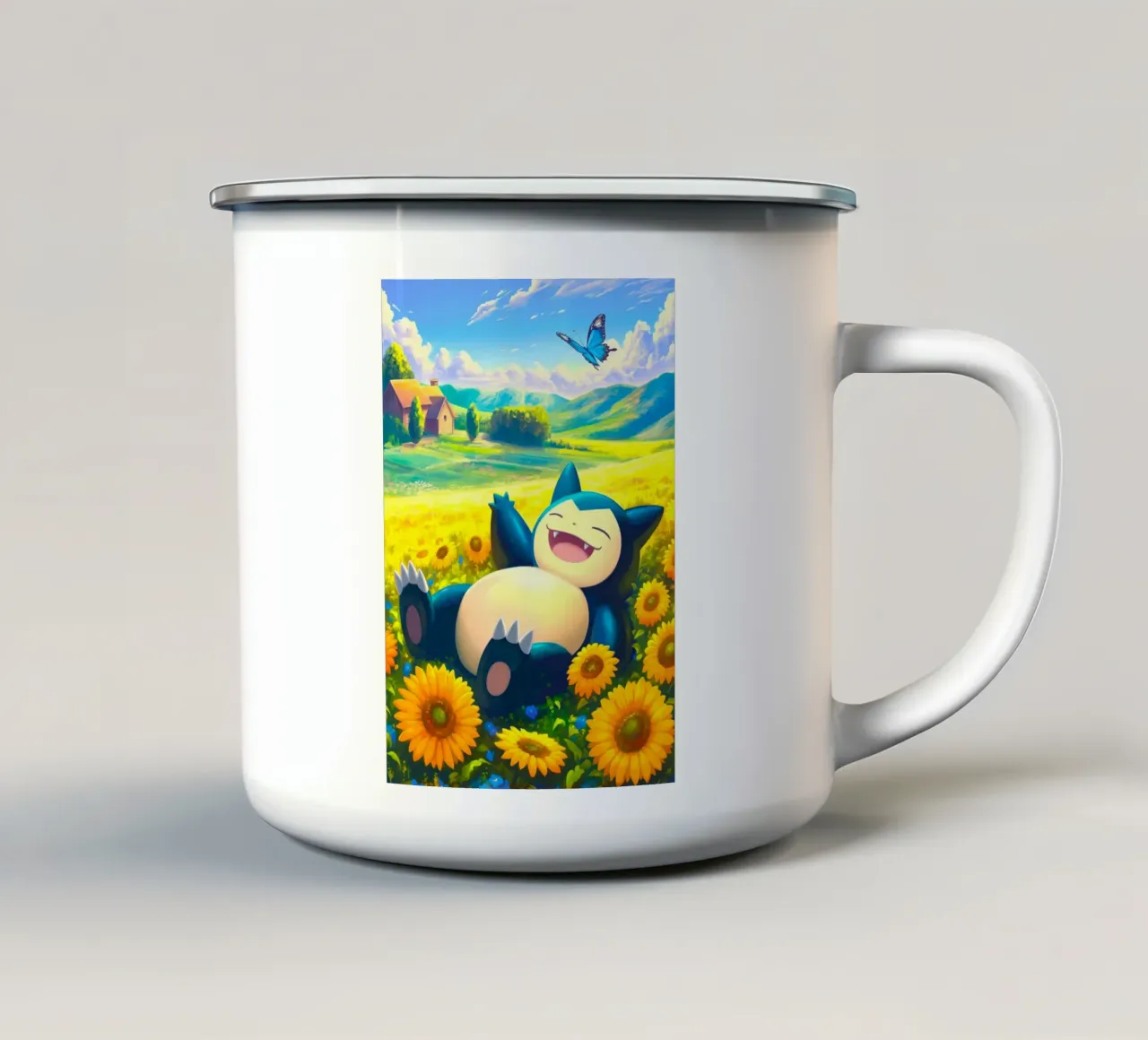 Pokemon Snorlax tazza in smalto da Stellar Creative