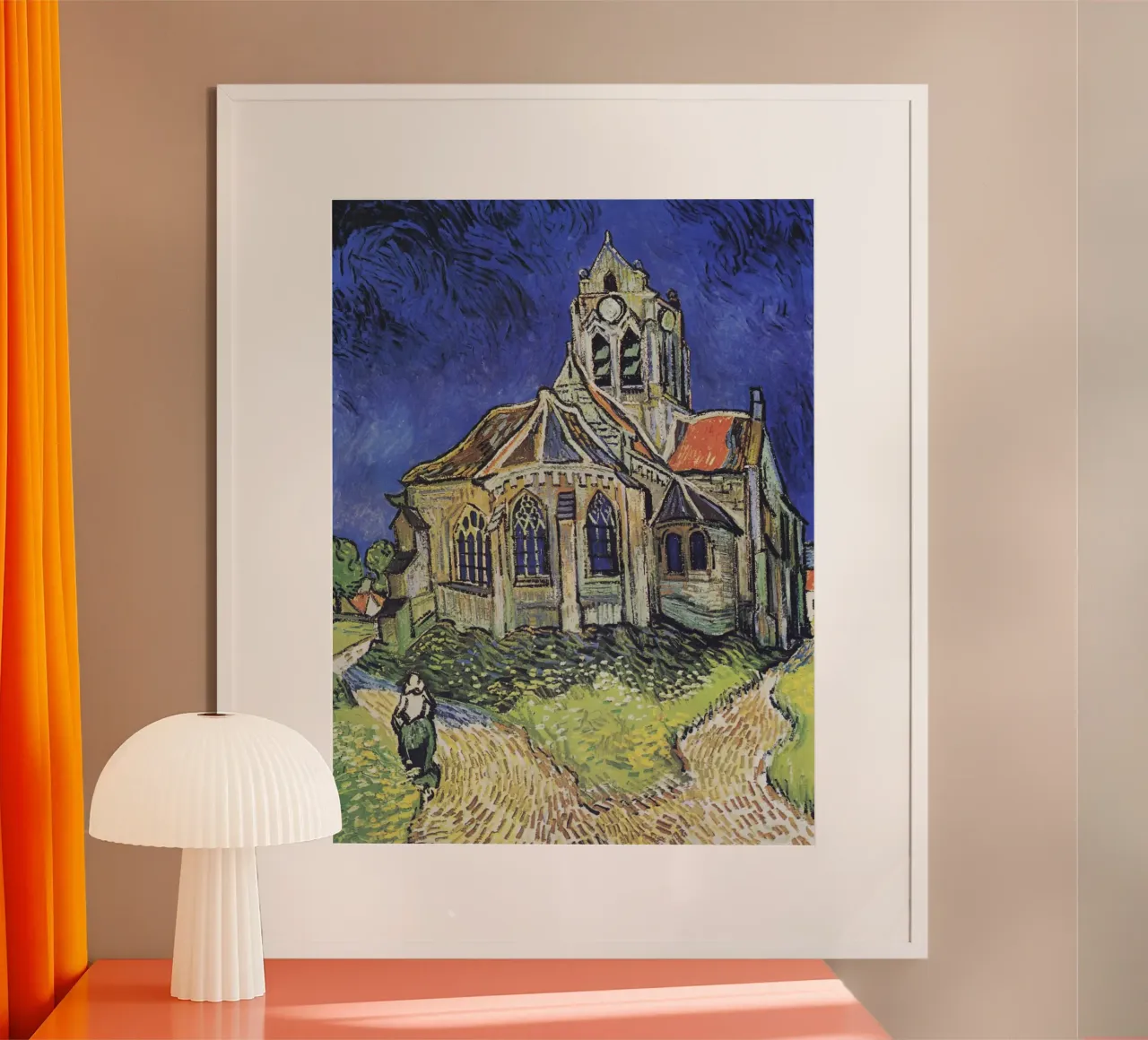 Vincent van Gogh - La chiesa di Auvers (1890) poster da Venus Art