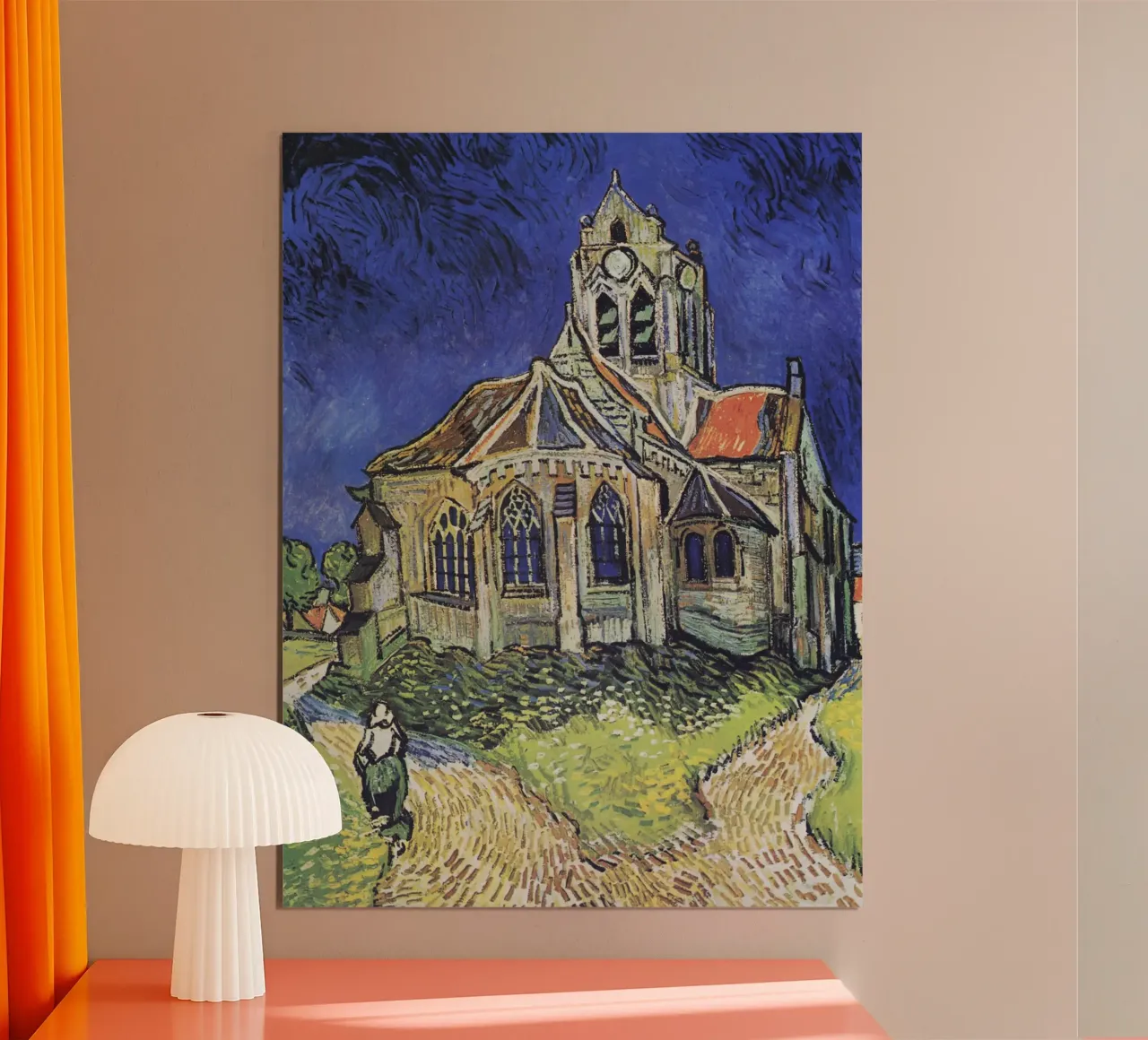 Vincent van Gogh - La chiesa di Auvers (1890) poster da Venus Art