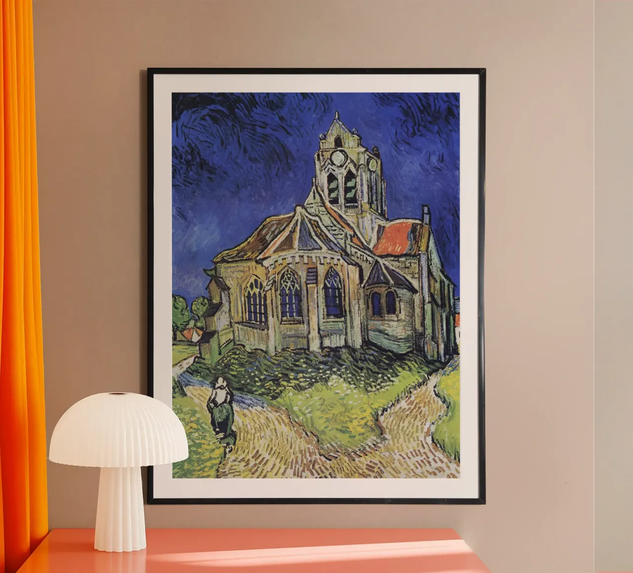 Vincent van Gogh - La chiesa di Auvers (1890) poster da Venus Art