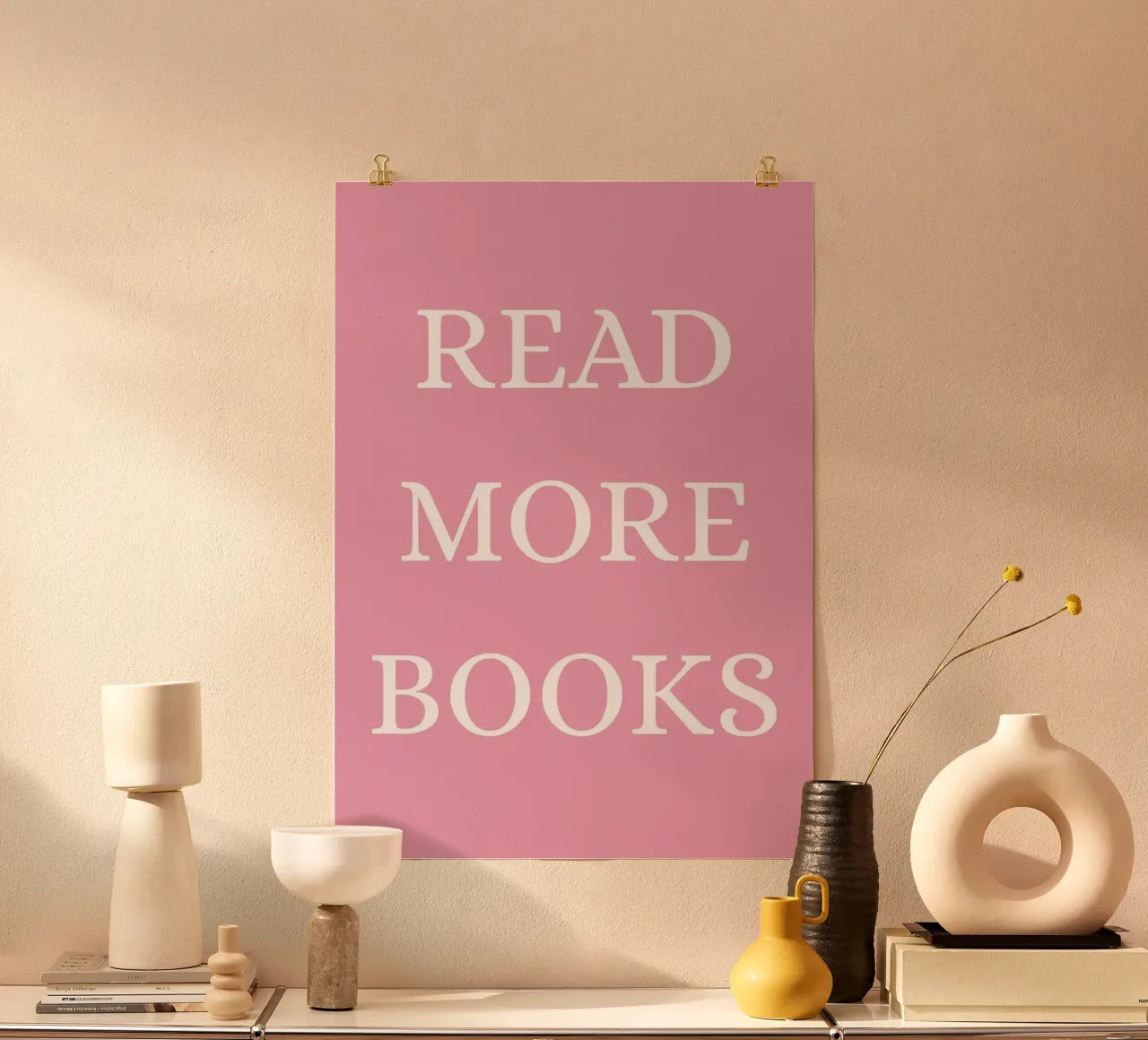 Read More Books Quote Print – Minimal Typography poster by The Art Club