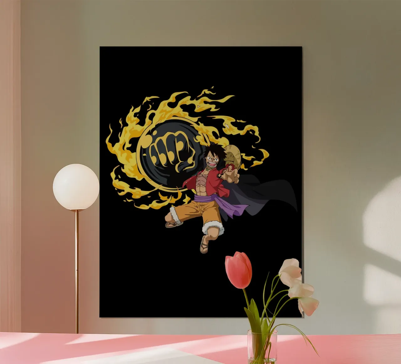 Monkey D Luffy poster con telaio in legno da Dumery Art