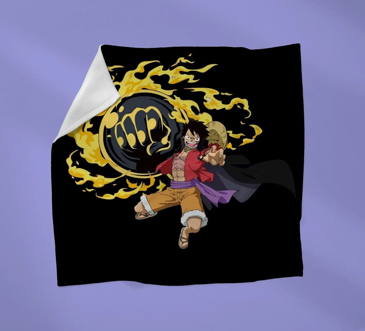 Monkey D Luffy coperta in pile da Dumery Art