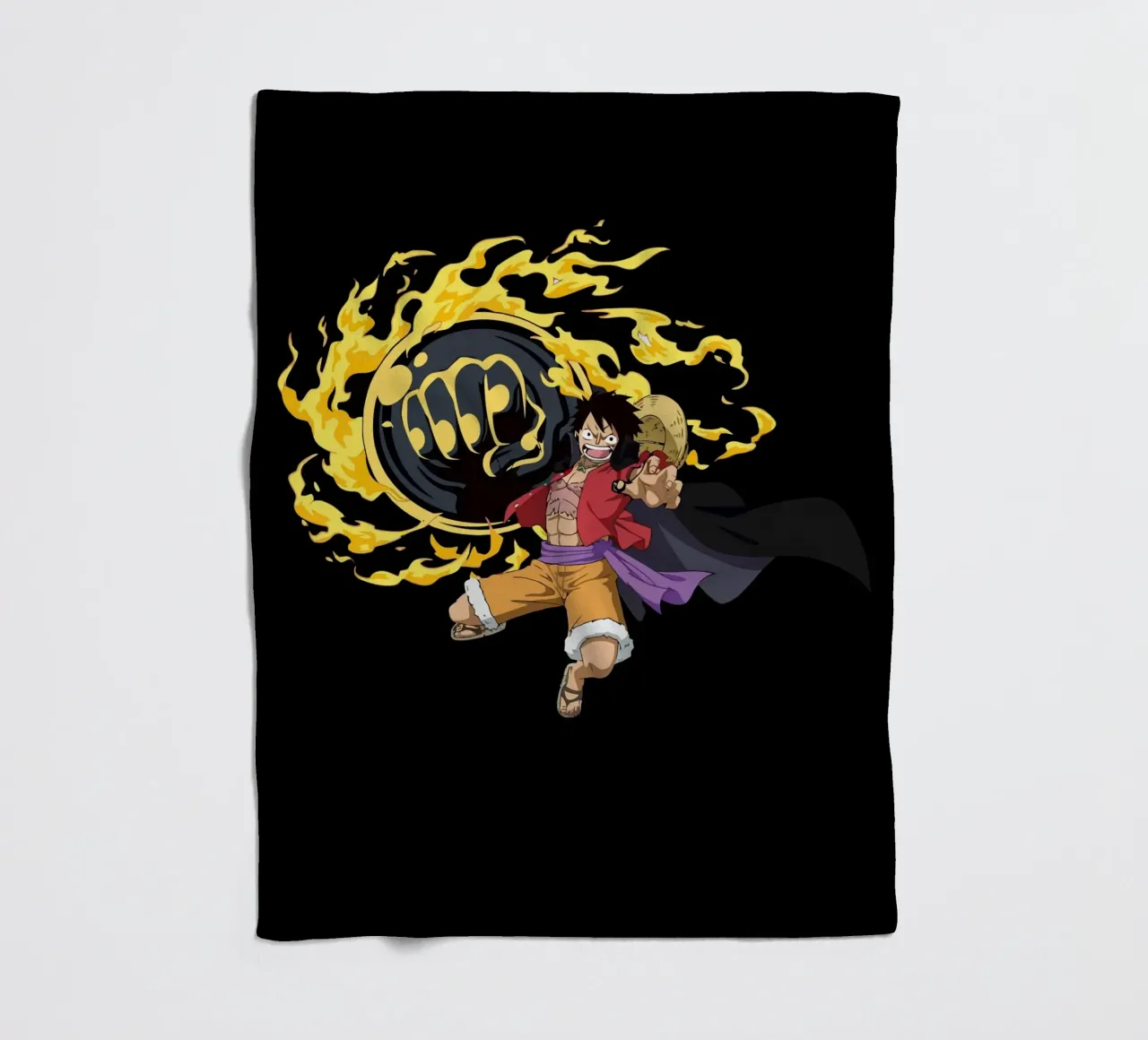 Monkey D Luffy coperta in pile da Dumery Art
