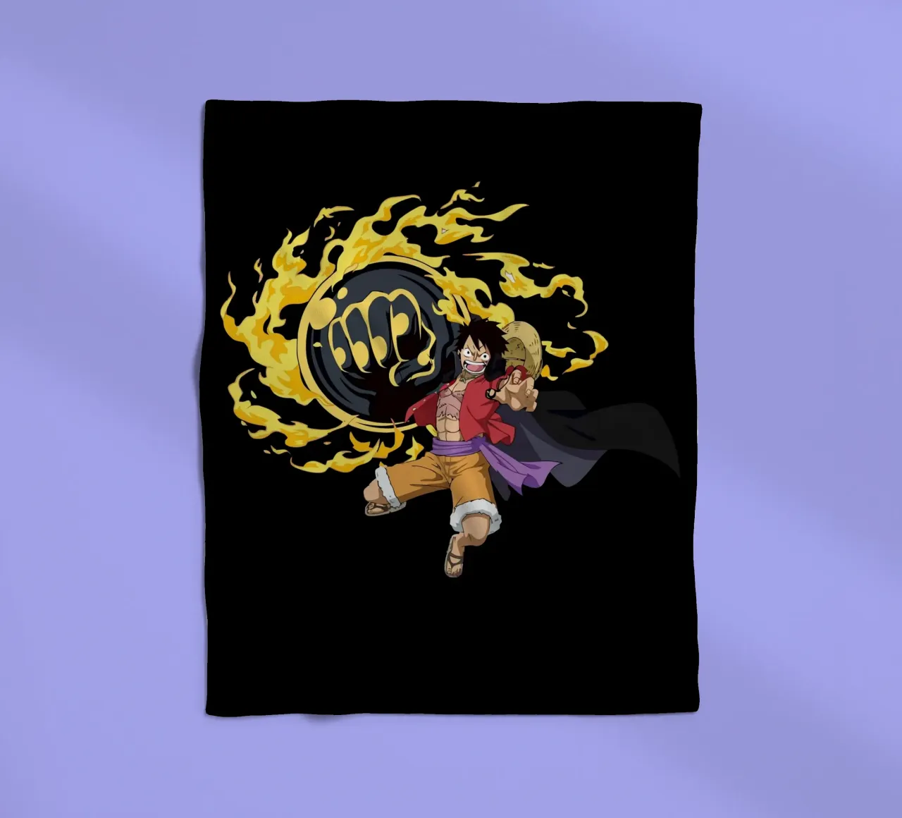 Monkey D Luffy coperta in pile da Dumery Art