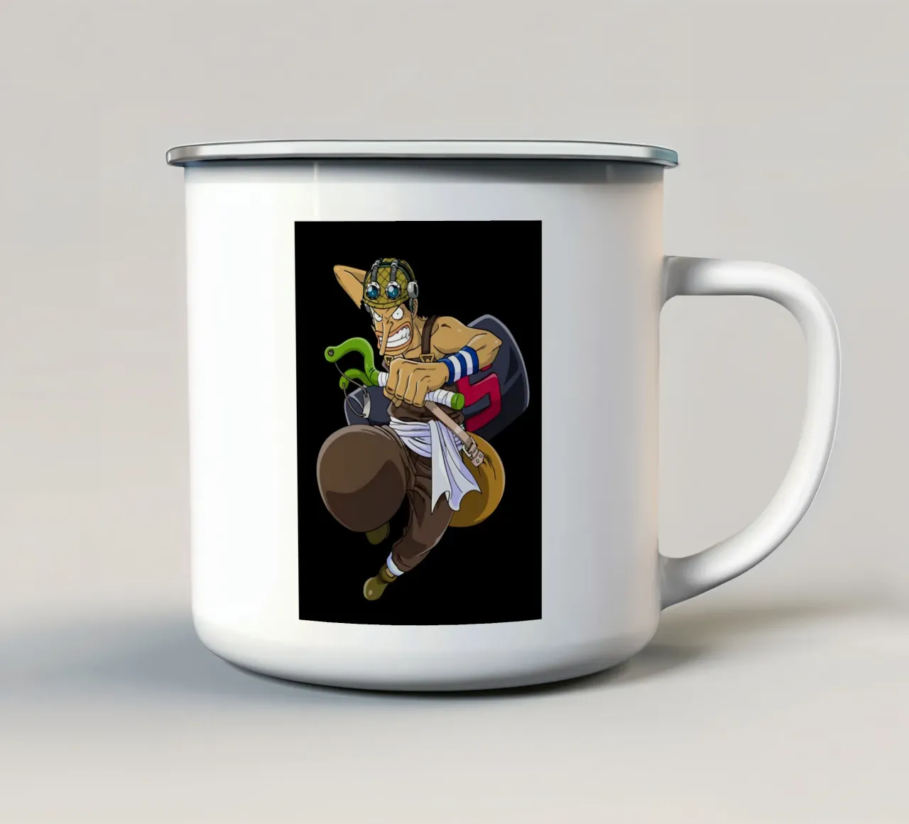 Usop One Piece tazza in smalto da Dumery Art