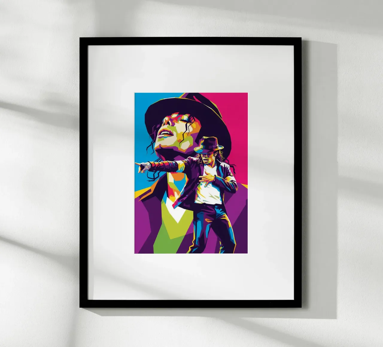 Spettacolo di Michael Jackson poster con telaio in legno da Hantamrata