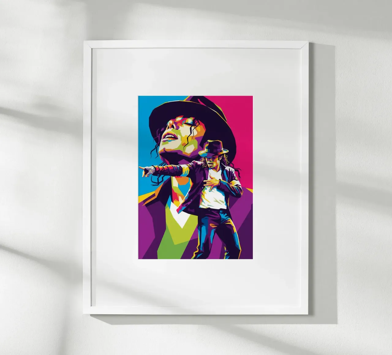 Spettacolo di Michael Jackson poster con telaio in legno da Hantamrata