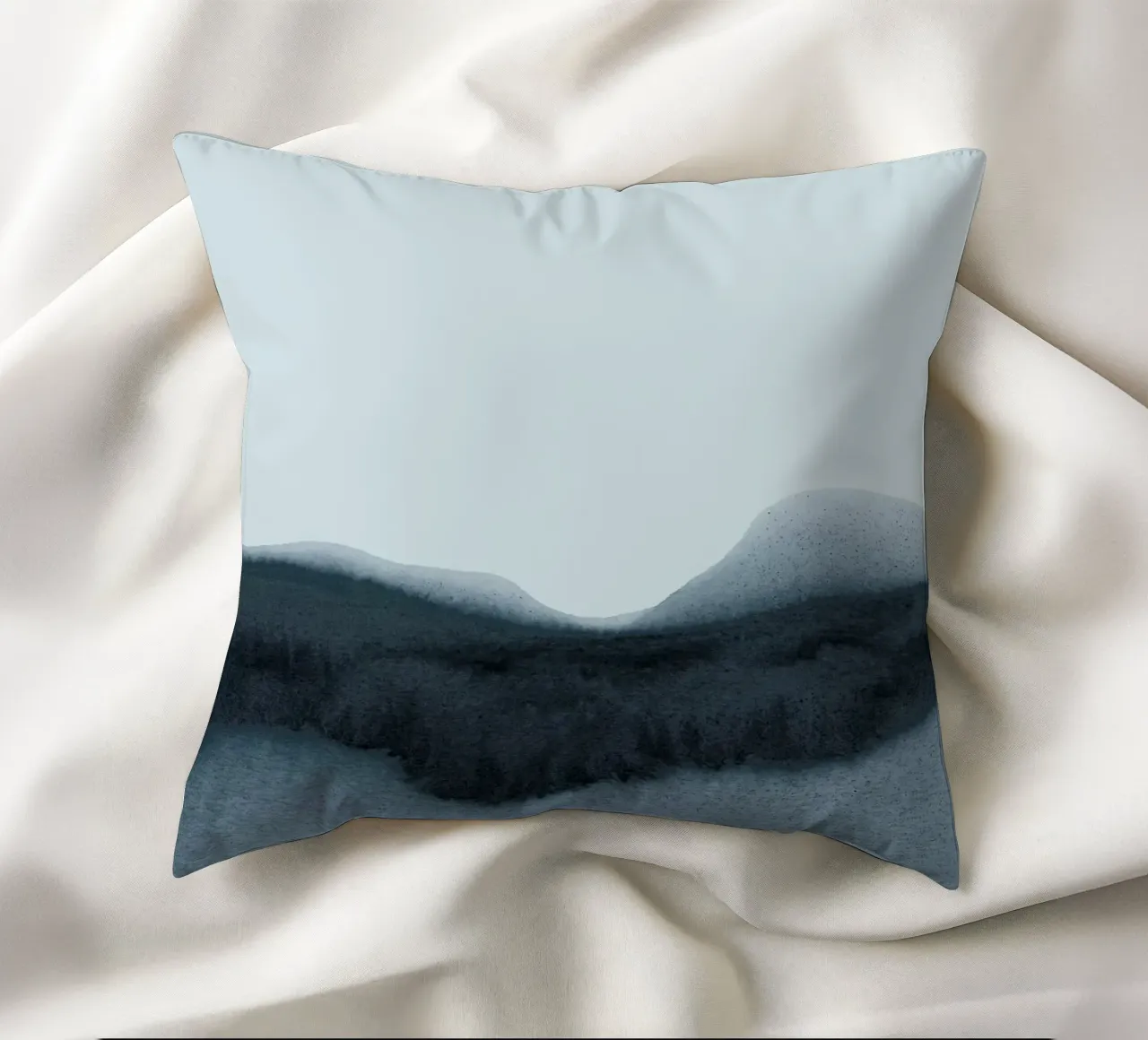 abstract moody landscape cuscino da IRIS LEHNHARDT FINE ART