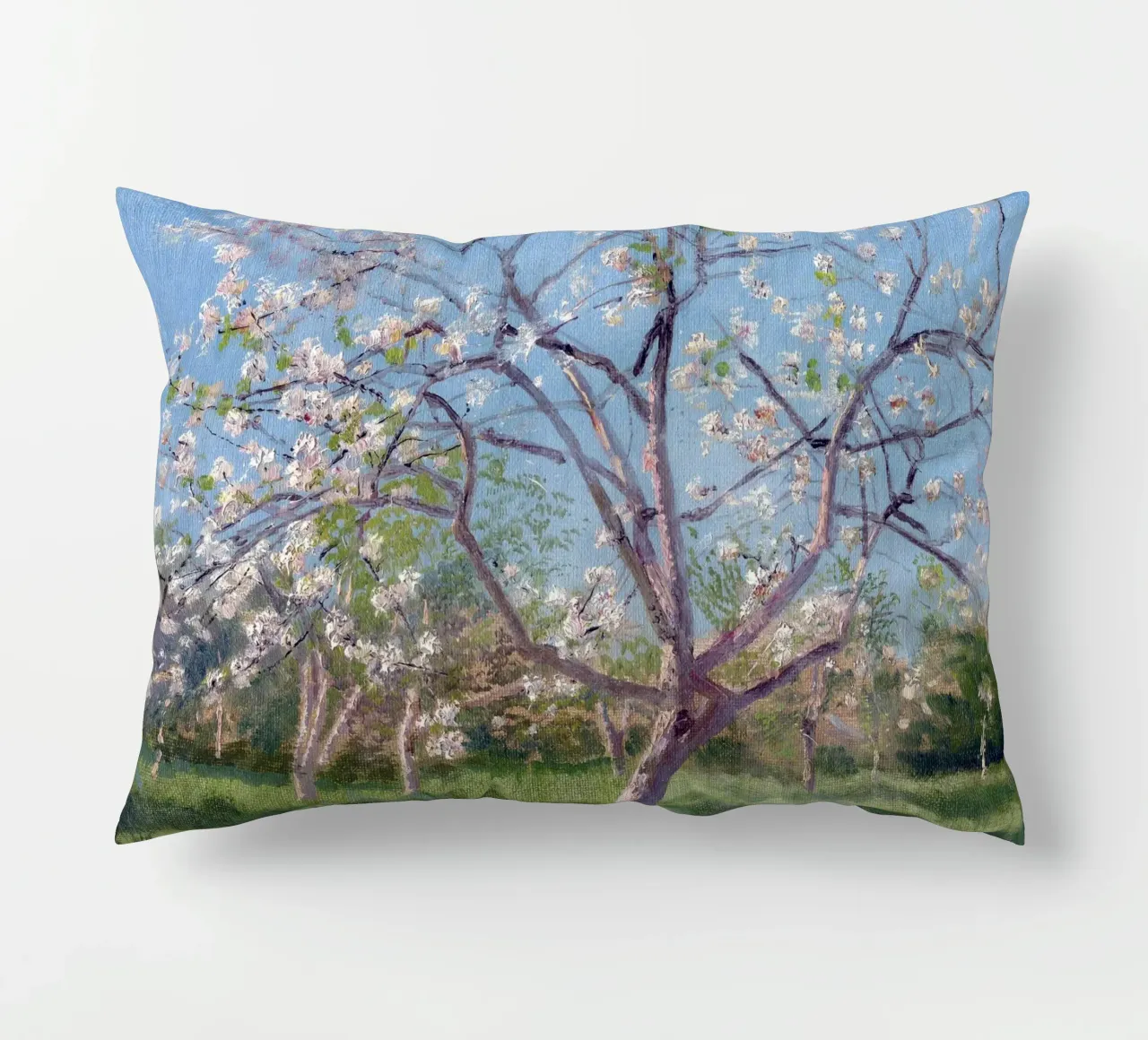 Study of Blooming Trees in an Orchard cuscino da apoloprints