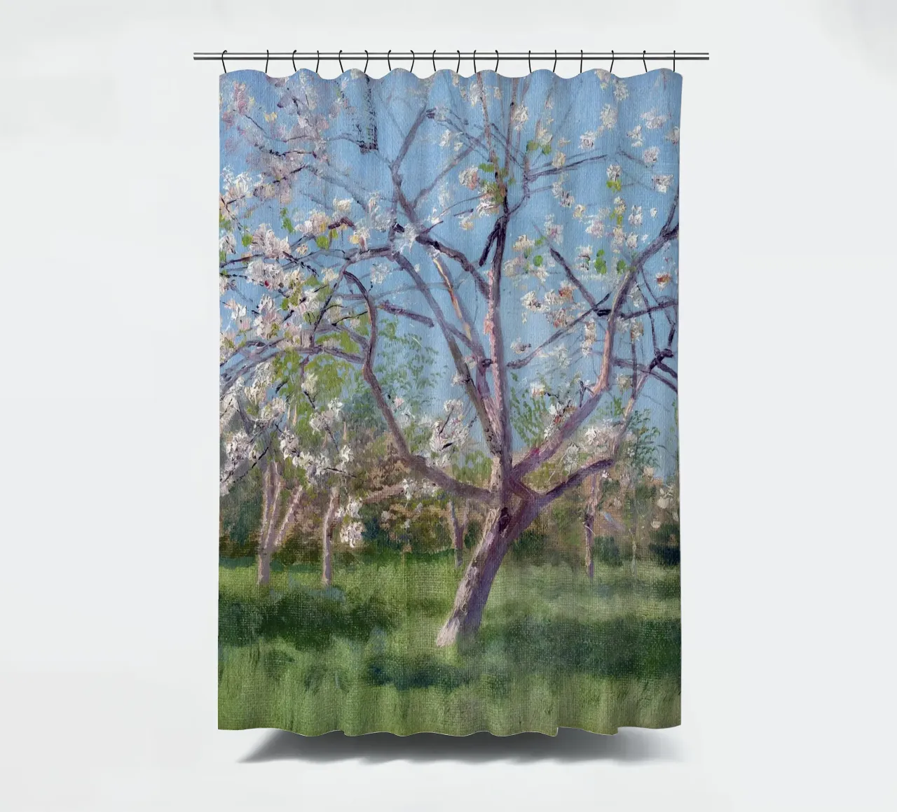 Study of Blooming Trees in an Orchard tenda da doccia da apoloprints