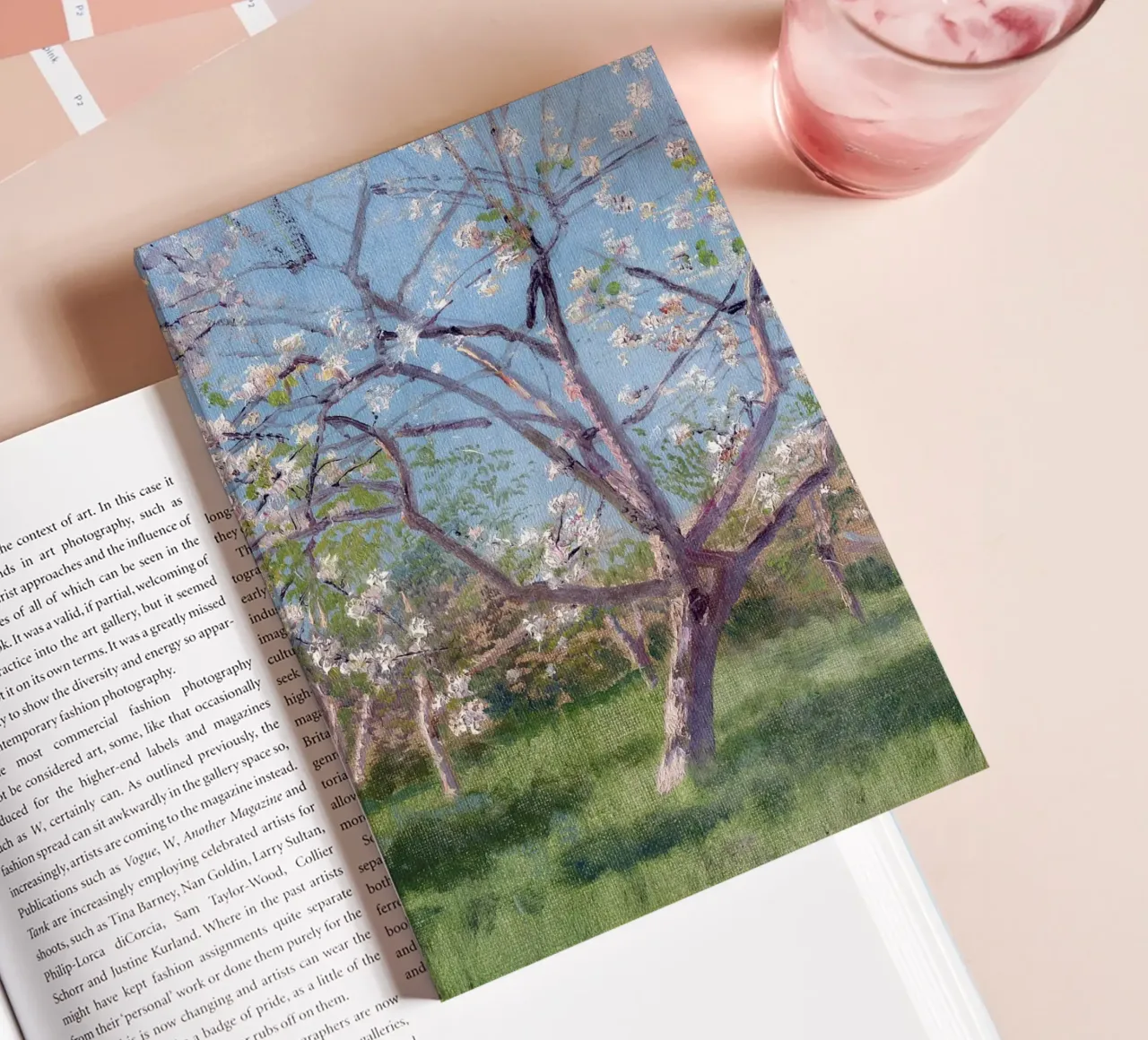 Study of Blooming Trees in an Orchard diario da apoloprints