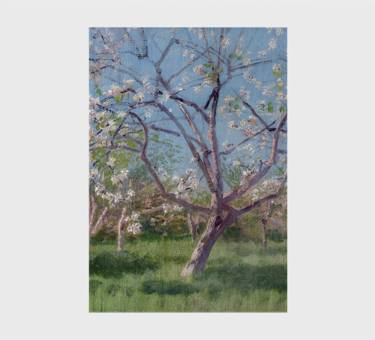 Study of Blooming Trees in an Orchard diario da apoloprints