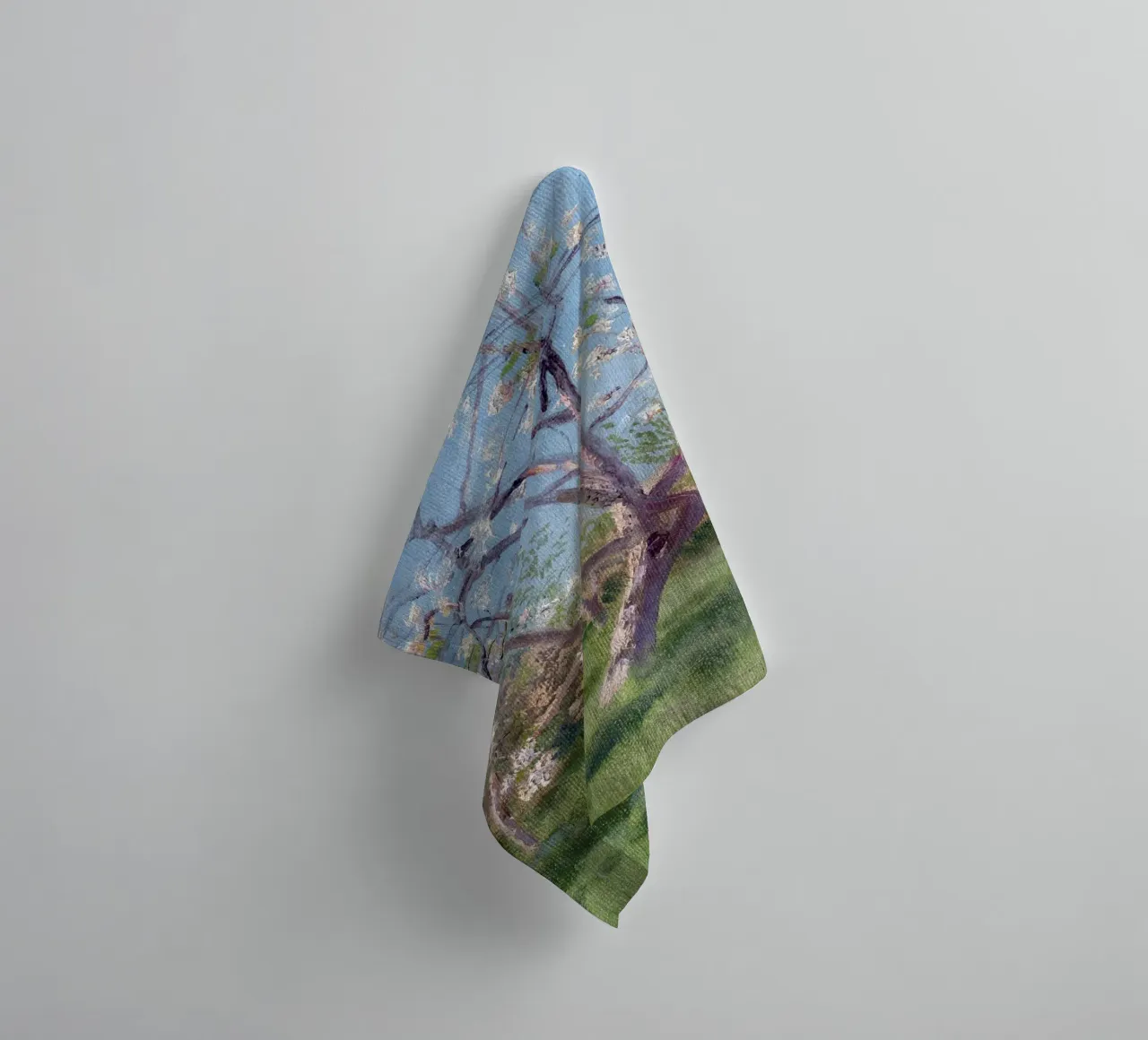Study of Blooming Trees in an Orchard asciugamano da bagno da apoloprints
