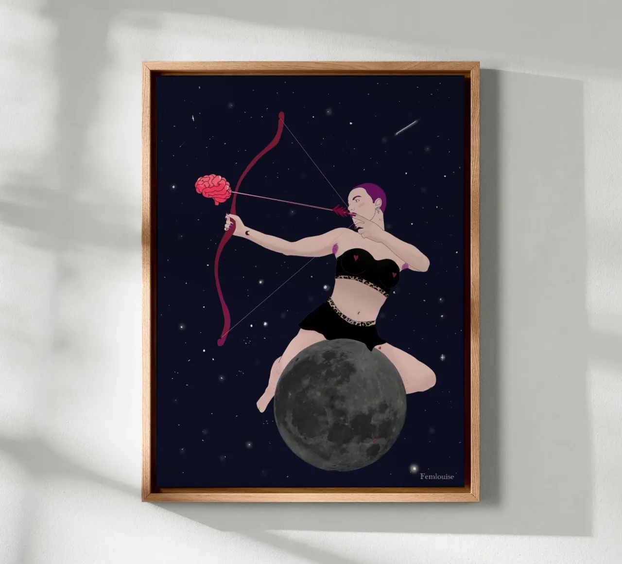 Between Stars & Resistance tela con Cornice a cassetta da Femlouise.illustrations