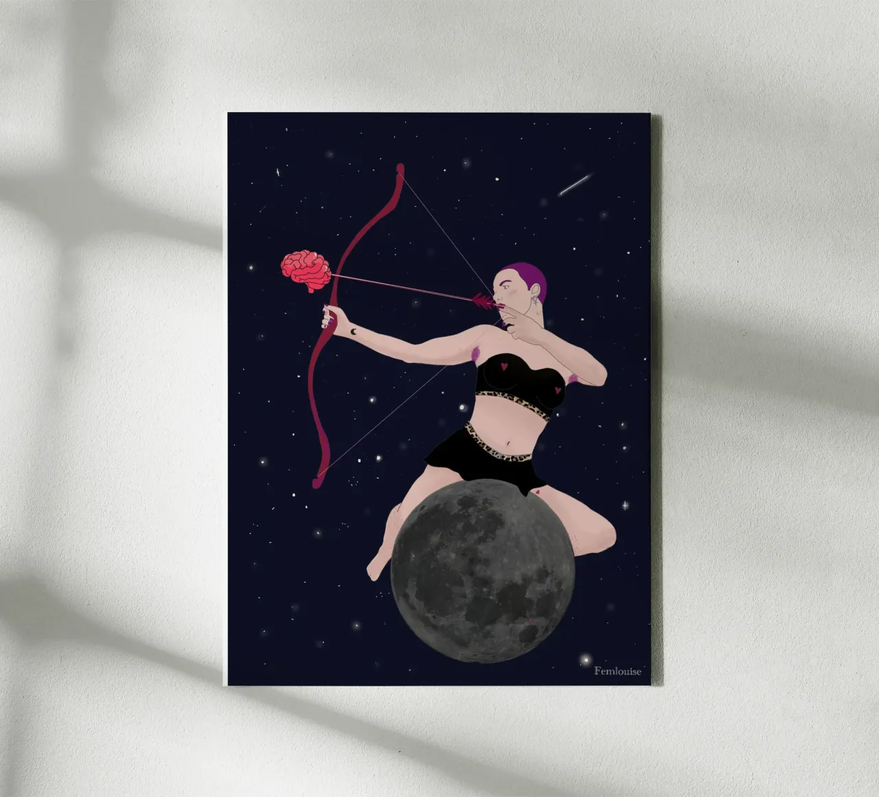 Between Stars & Resistance tela con Cornice a cassetta da Femlouise.illustrations