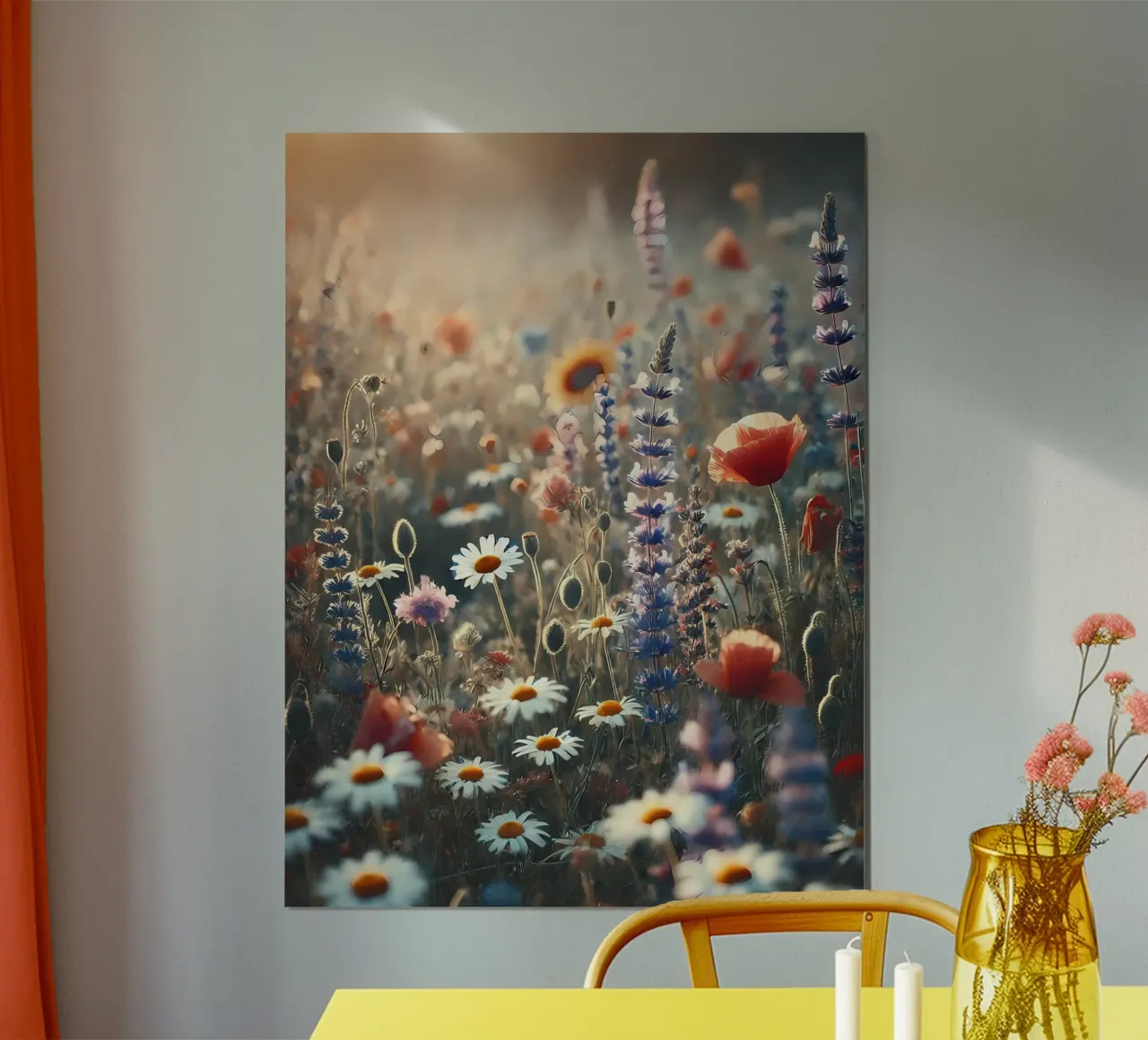 Fiori di campo vintage poster con telaio in legno da VintageBotanics