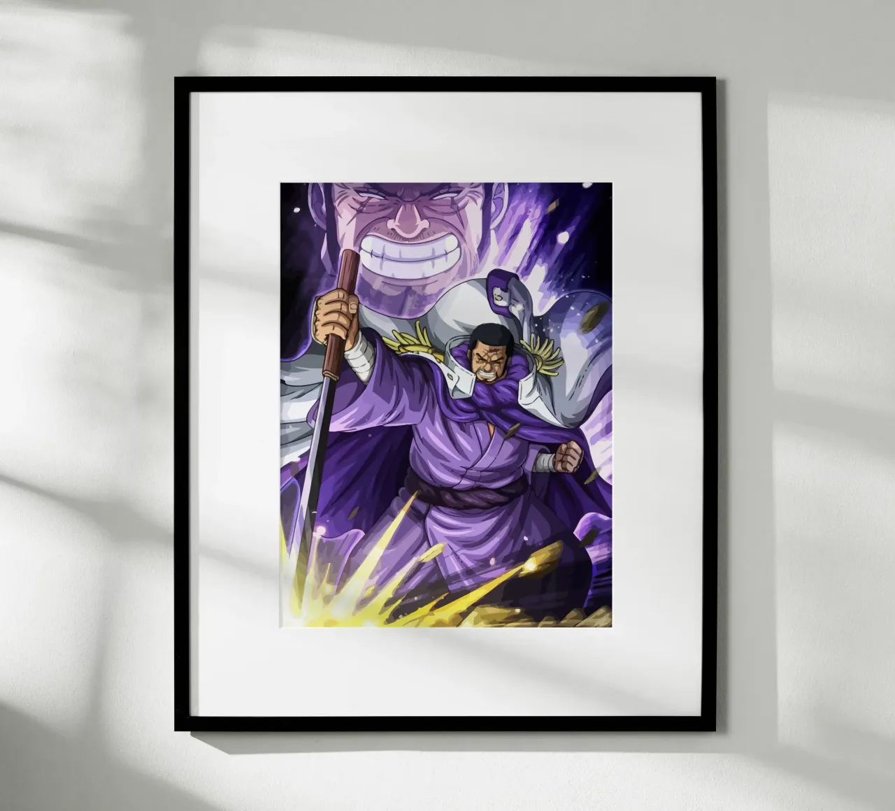 Fujitora Marine One Piece poster con telaio in alluminio da Dumery Art