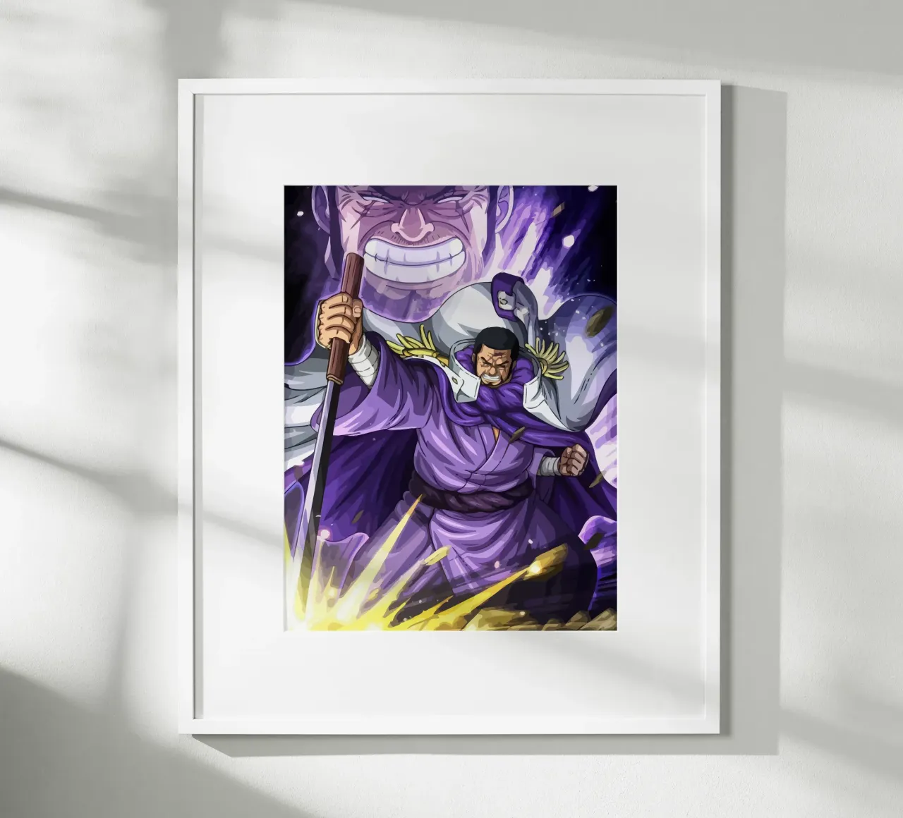 Fujitora Marine One Piece poster con telaio in alluminio da Dumery Art