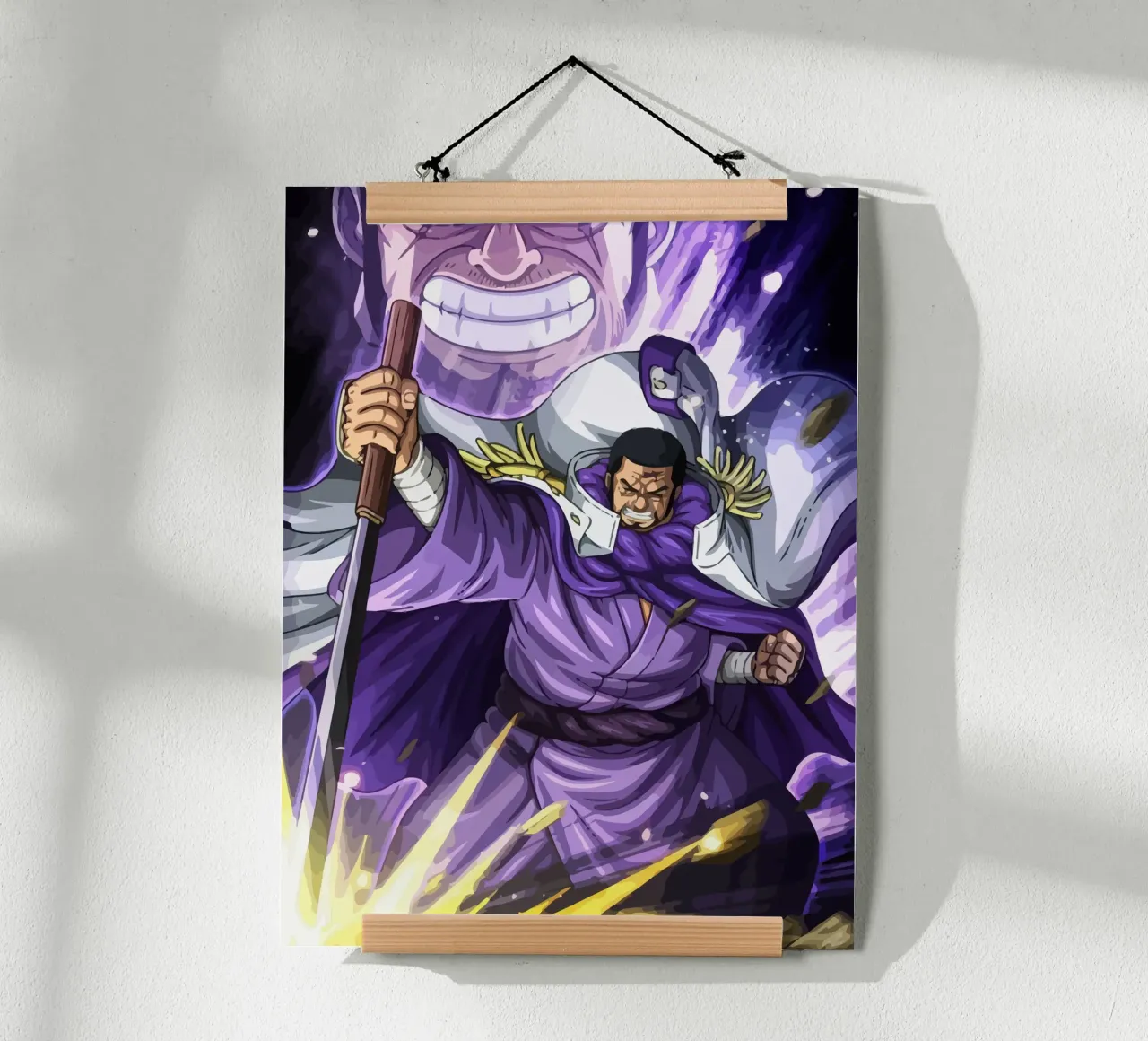 Fujitora Marine One Piece poster con telaio in alluminio da Dumery Art