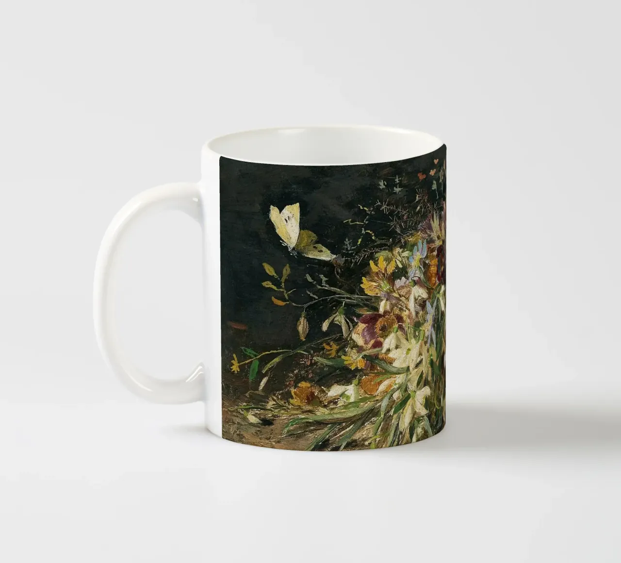 Bouquet of spring flowers with snowdrops tazza in ceramica da apoloprints