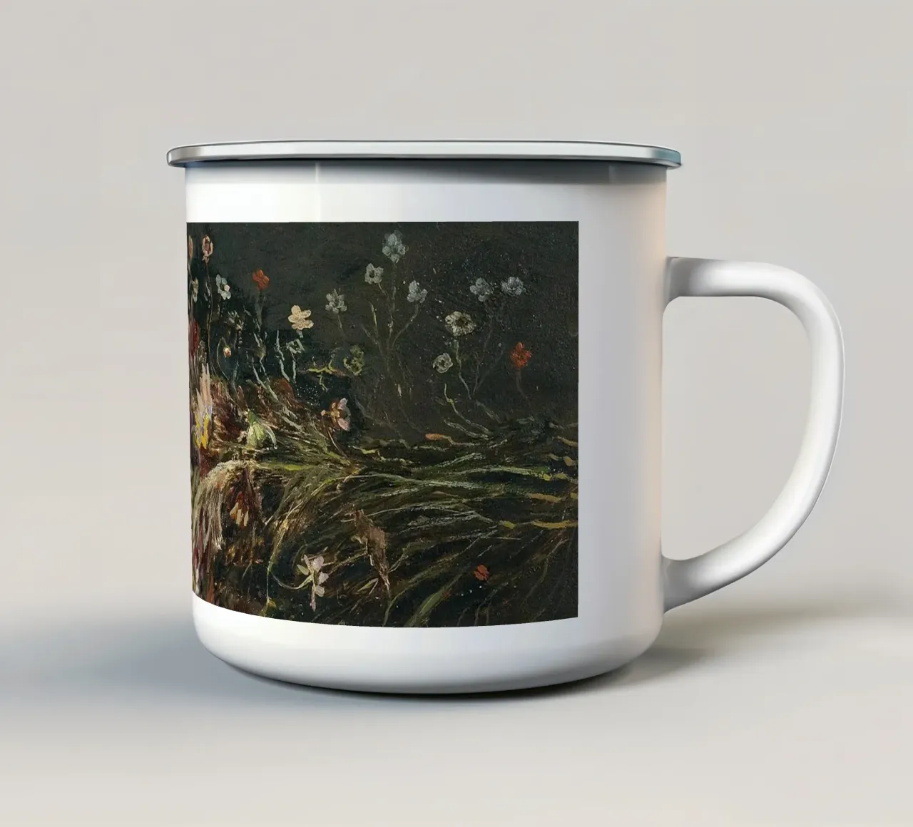 Bouquet of spring flowers with snowdrops tazza in smalto da apoloprints