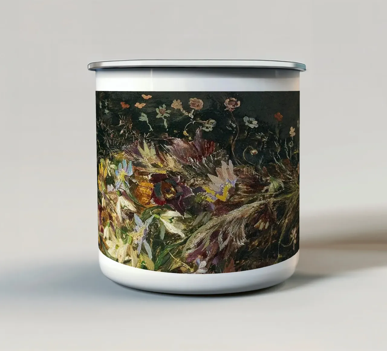 Bouquet of spring flowers with snowdrops tazza in smalto da apoloprints