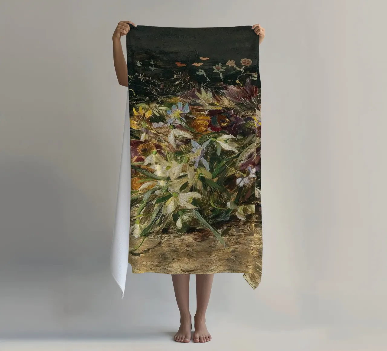 Bouquet of spring flowers with snowdrops telo mare da apoloprints
