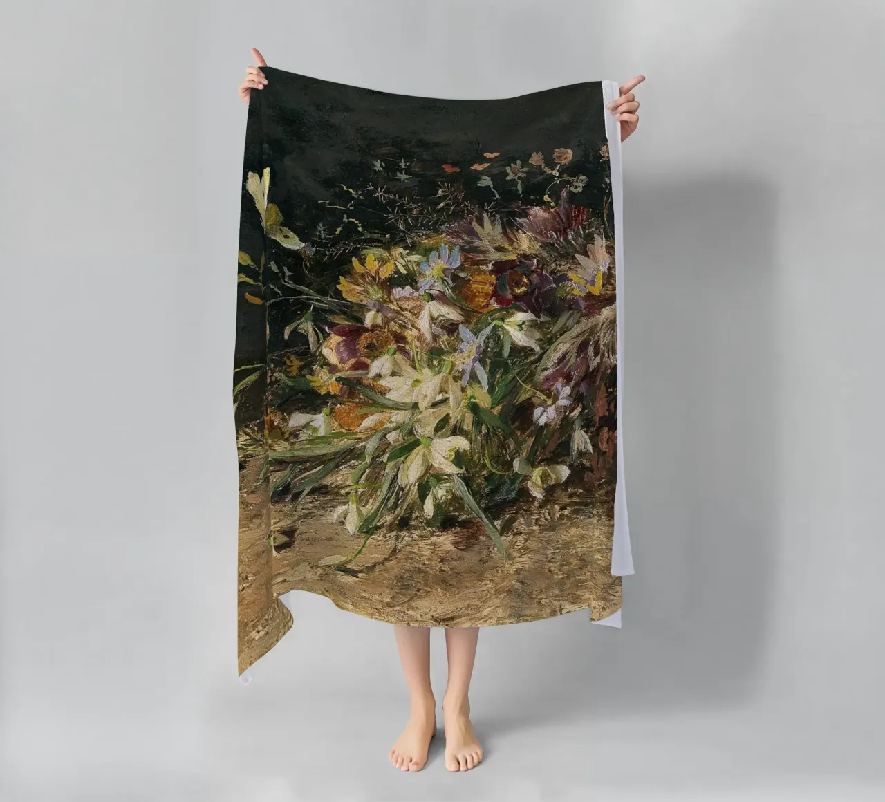 Bouquet of spring flowers with snowdrops telo mare da apoloprints