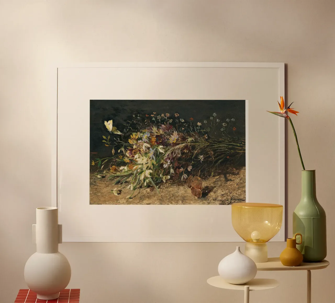 Bouquet of spring flowers with snowdrops poster da apoloprints