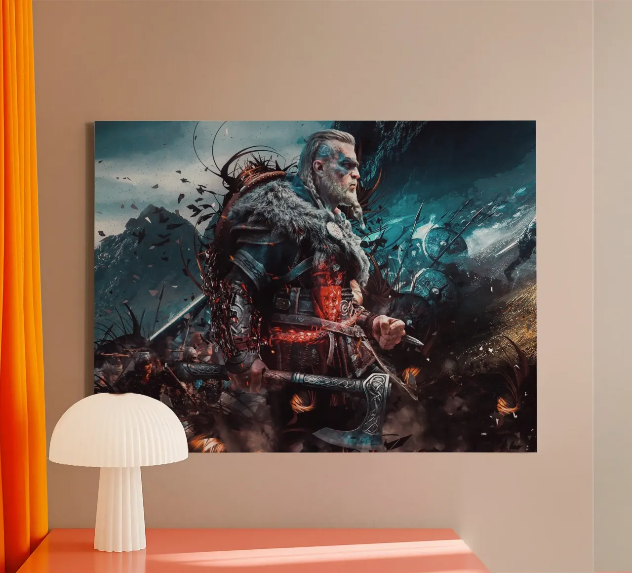 Assasins Creed Valhalla canvas with Floater frame by Musadad Shop