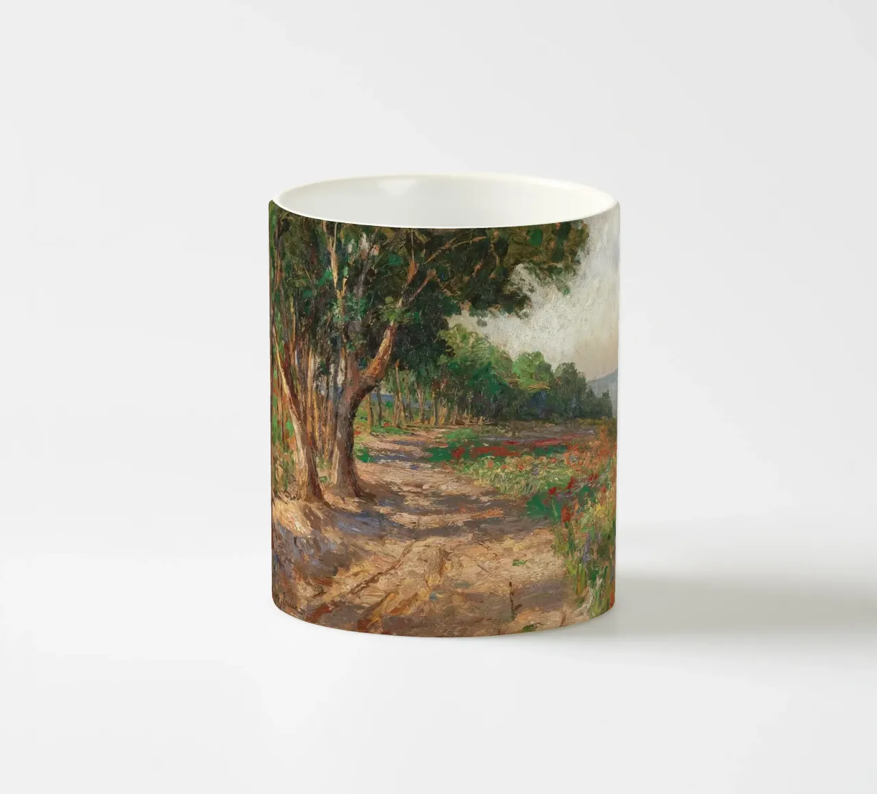 Coastal Landscape with Trees and Flowers tazza in ceramica da apoloprints