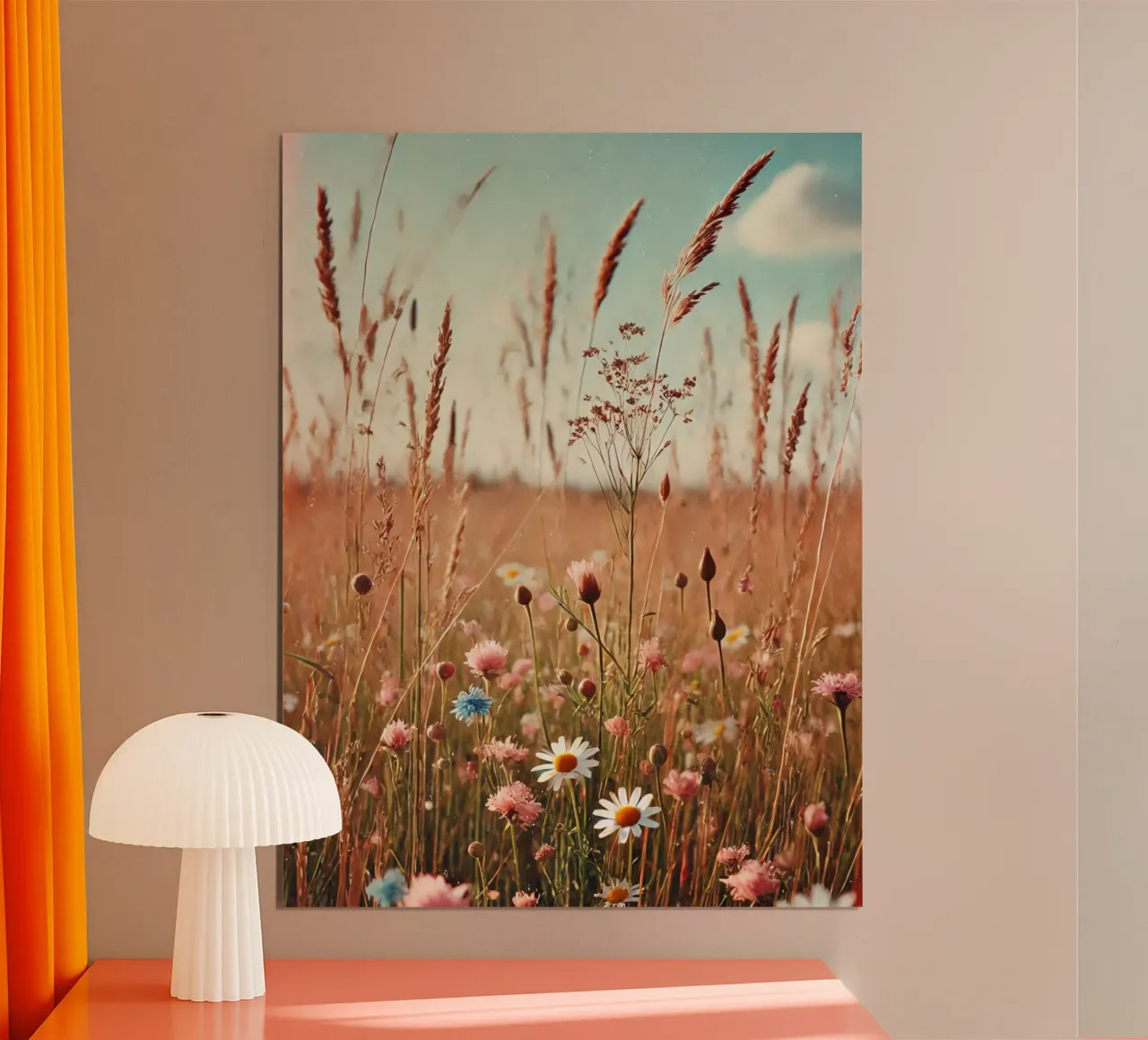 Campo di fiori vintage poster con telaio in alluminio da VintageBotanics