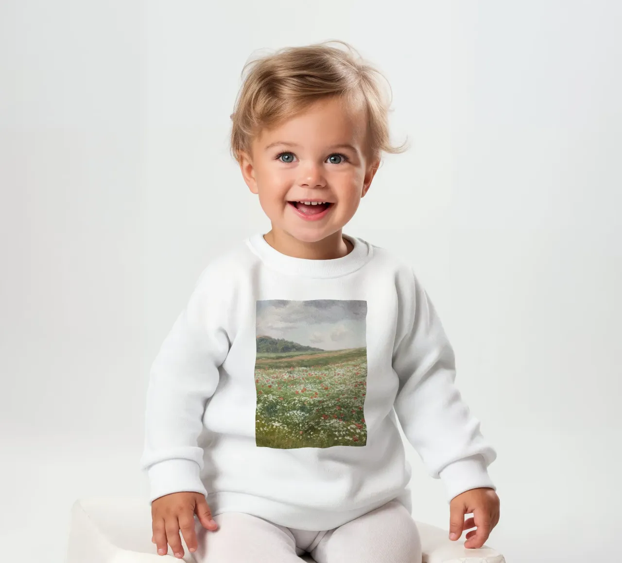 Fields with Wild Poppies felpa neonato da apoloprints