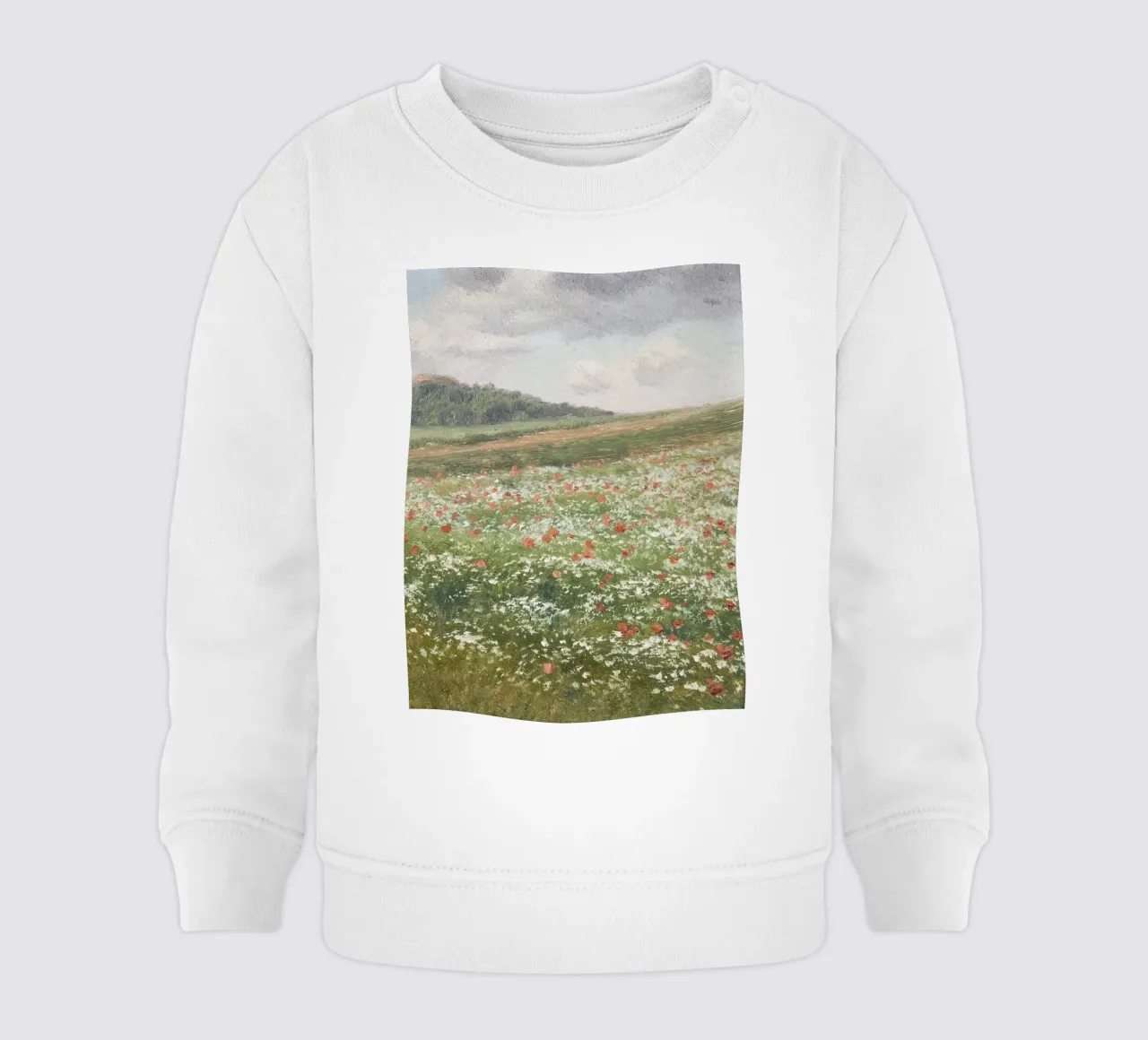 Fields with Wild Poppies felpa neonato da apoloprints