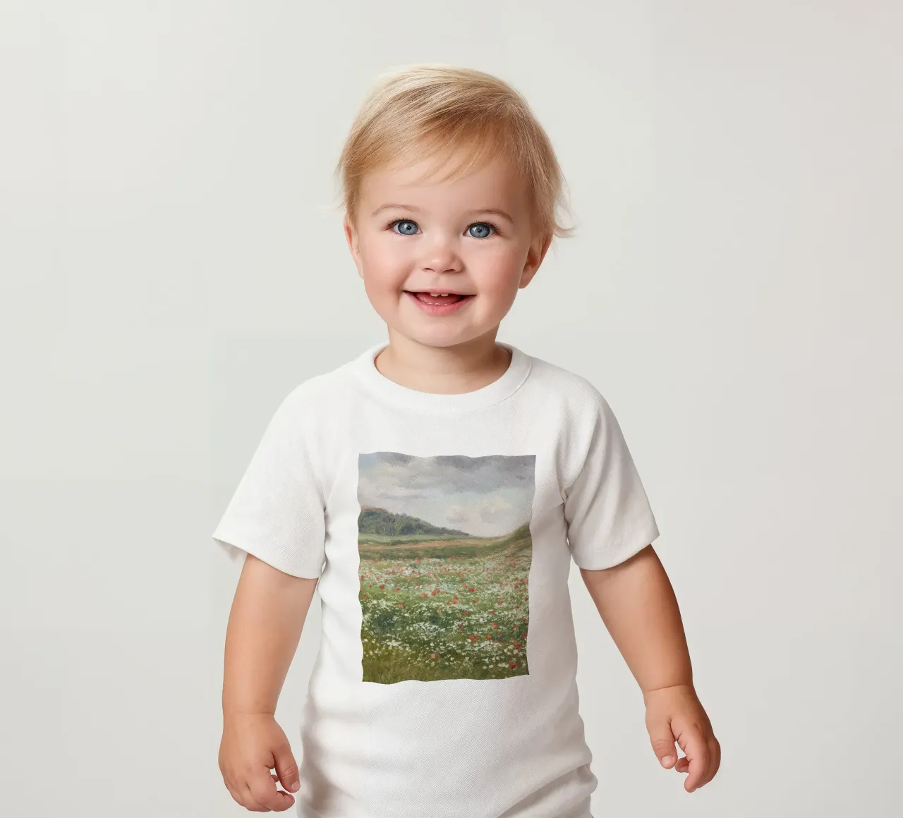 Fields with Wild Poppies maglietta neonato da apoloprints