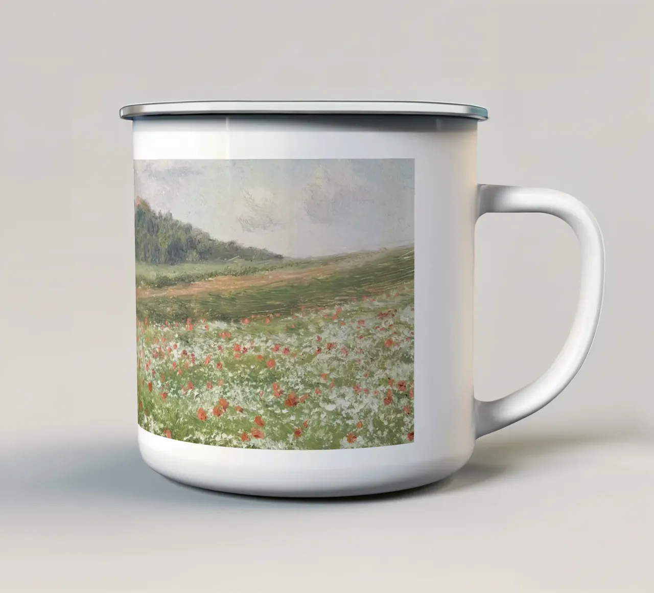Fields with Wild Poppies tazza in smalto da apoloprints