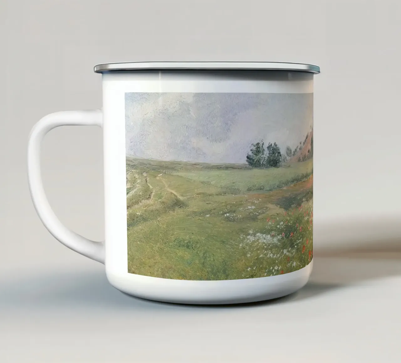 Fields with Wild Poppies tazza in smalto da apoloprints