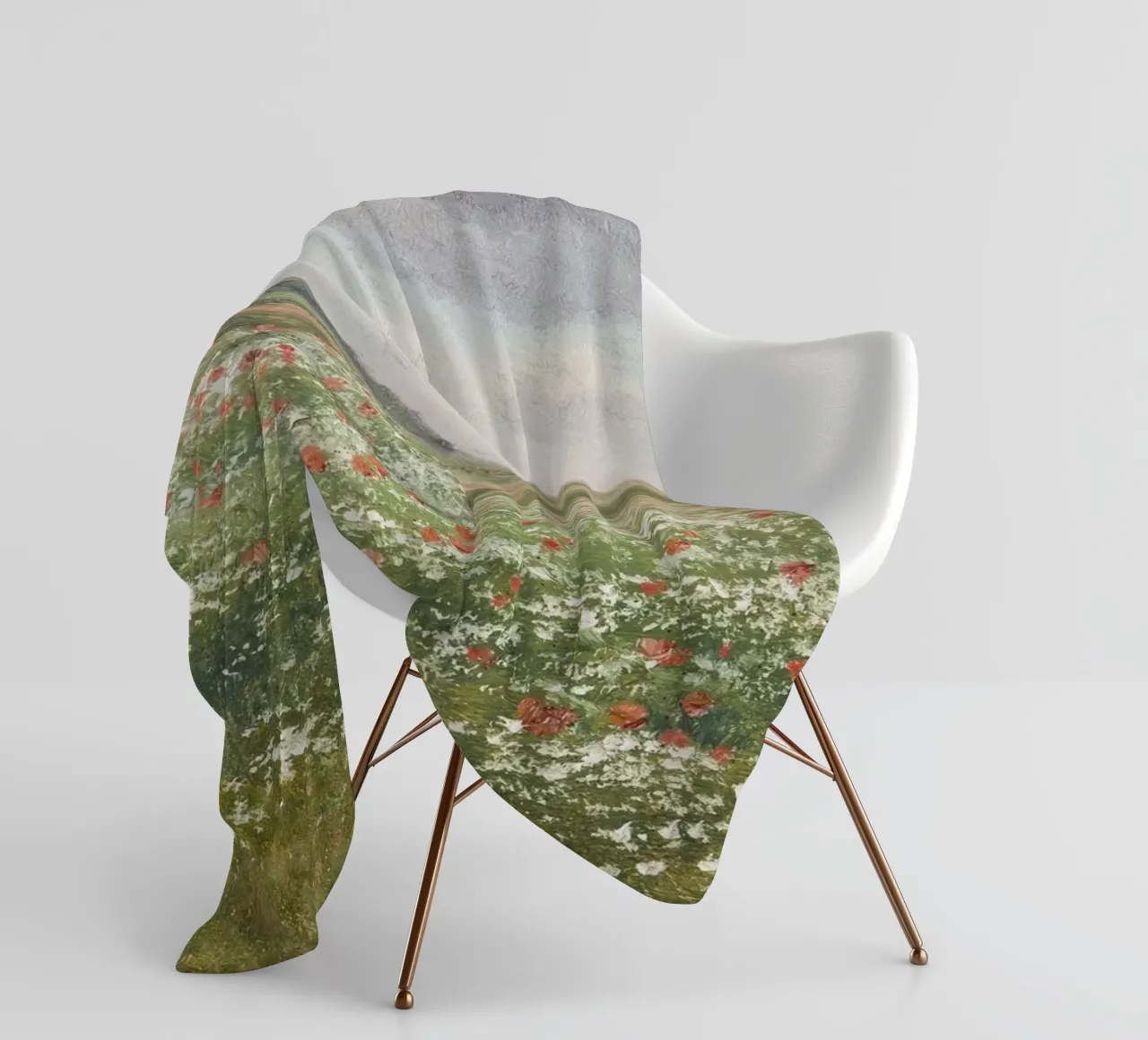 Fields with Wild Poppies coperta in pile da apoloprints