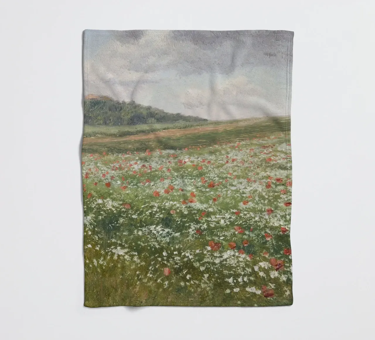 Fields with Wild Poppies coperta in pile da apoloprints