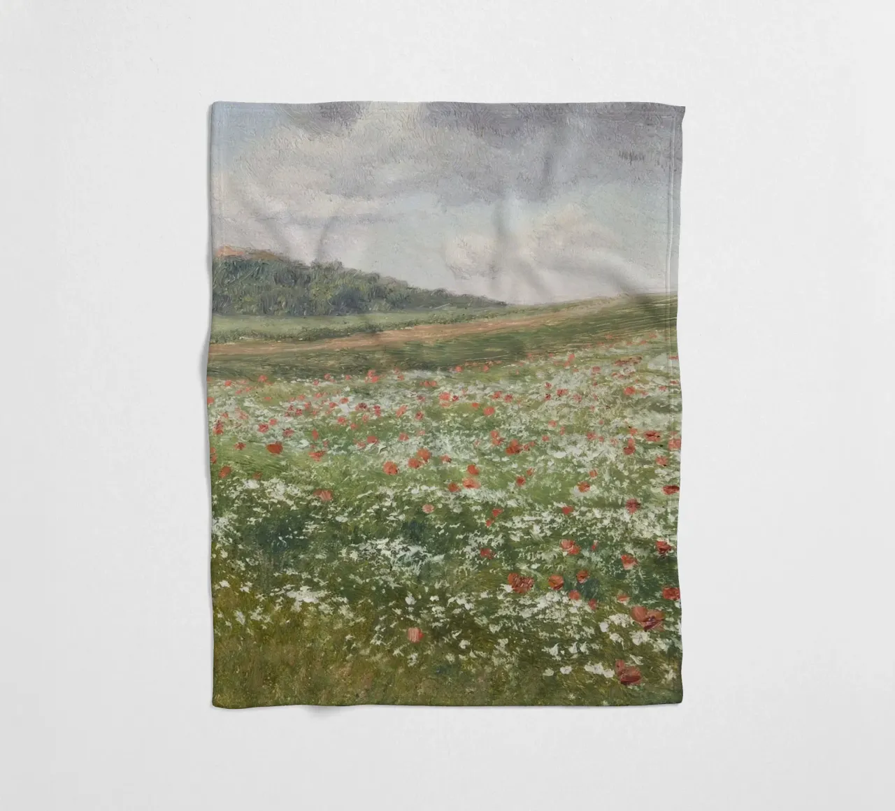 Fields with Wild Poppies coperta in pile da apoloprints