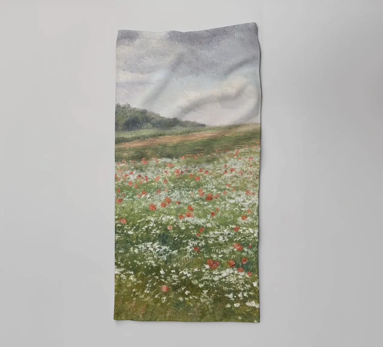 Fields with Wild Poppies asciugamano da bagno da apoloprints