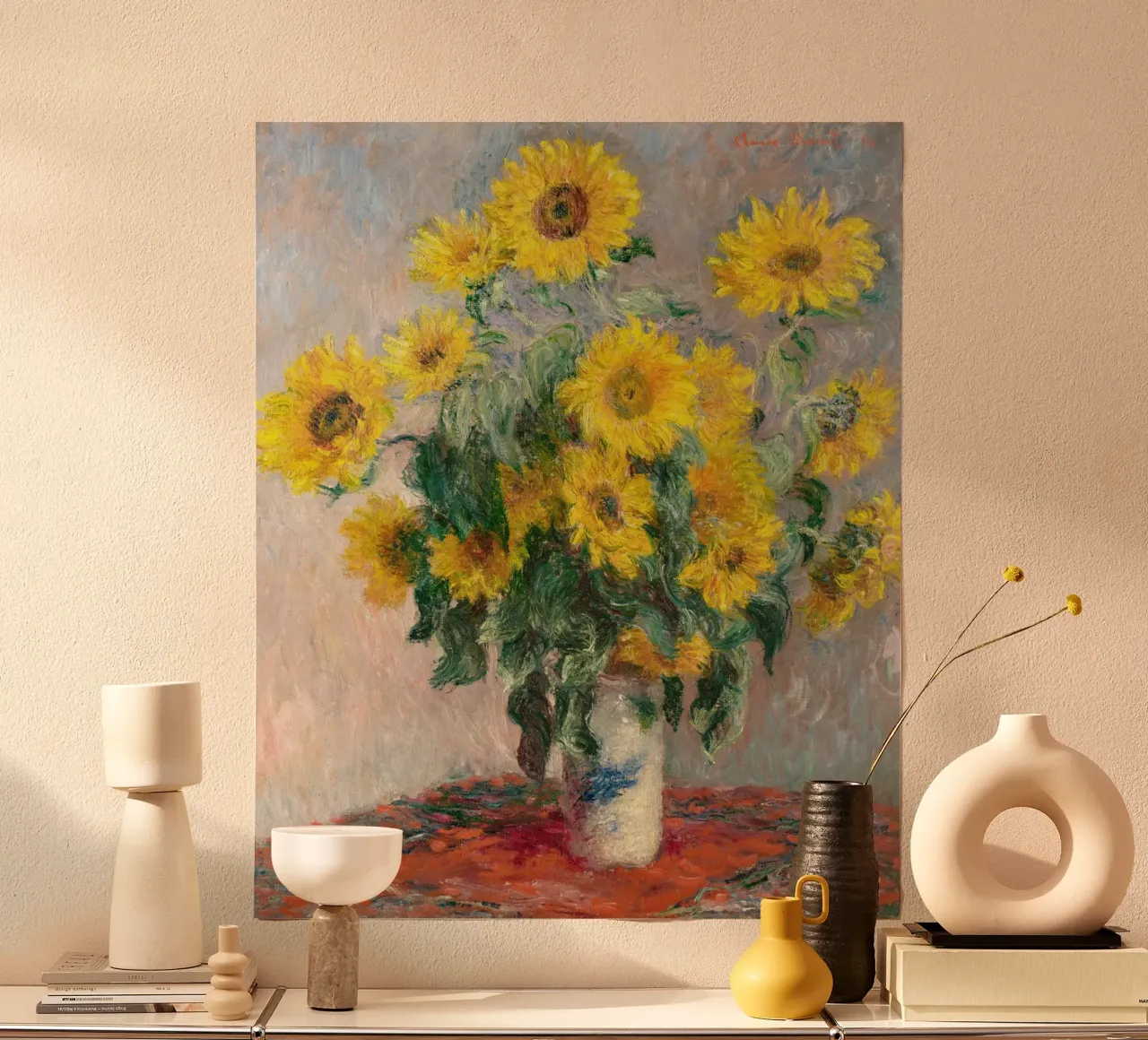 Claude Monet - Bouquet di girasoli poster da Art History